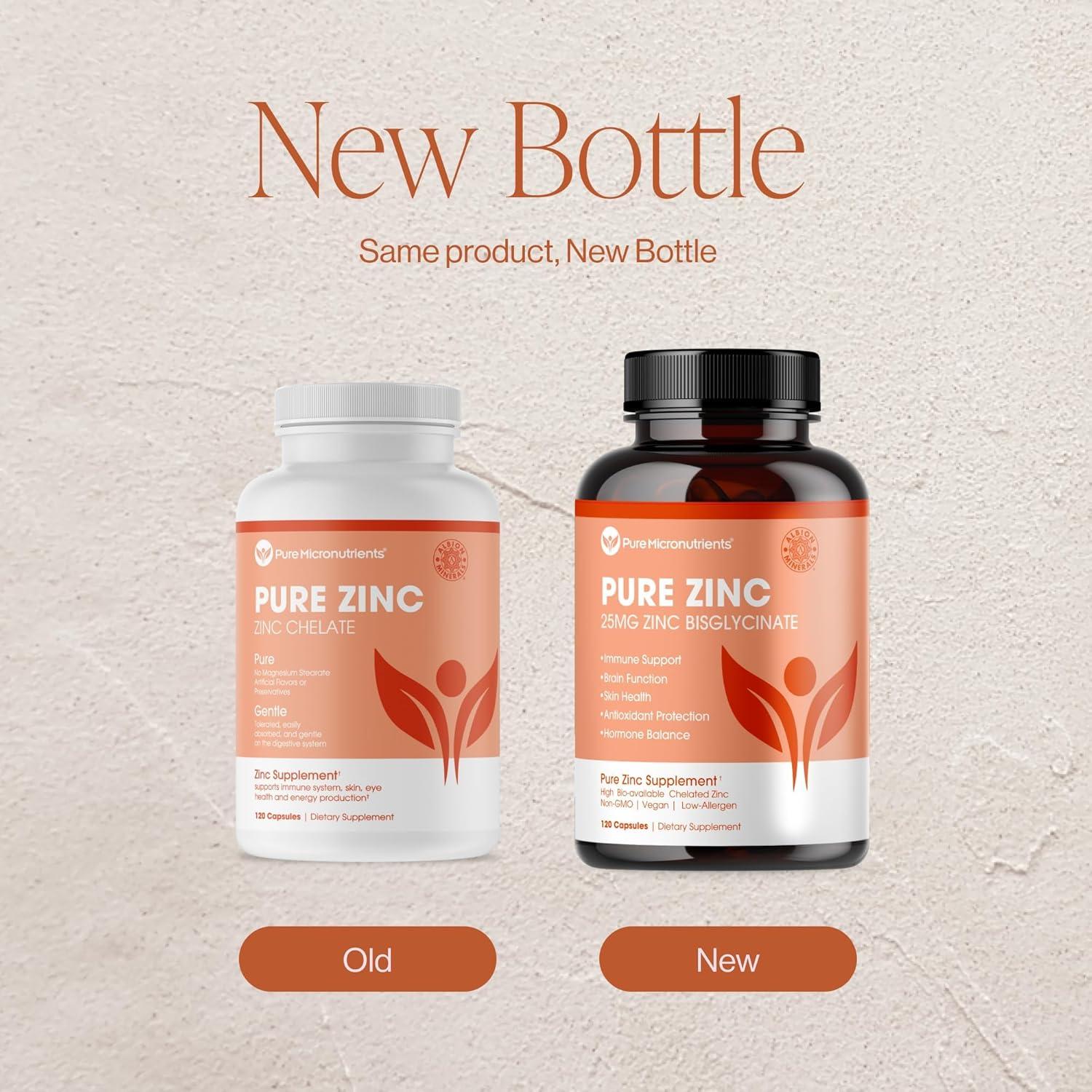 Suplemento de Zinc Puro 25mg Chelato Bisglicinato TRAACS 120 Cápsulas