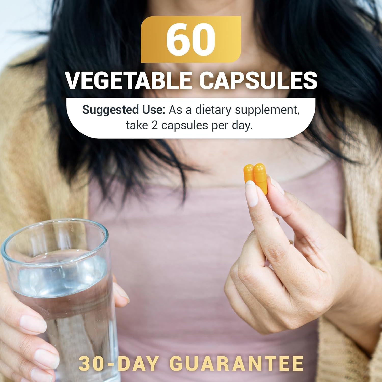 Suplemento de Cúrcuma Dr. Berg 1350 mg con Pimienta Negra - 60 Cápsulas