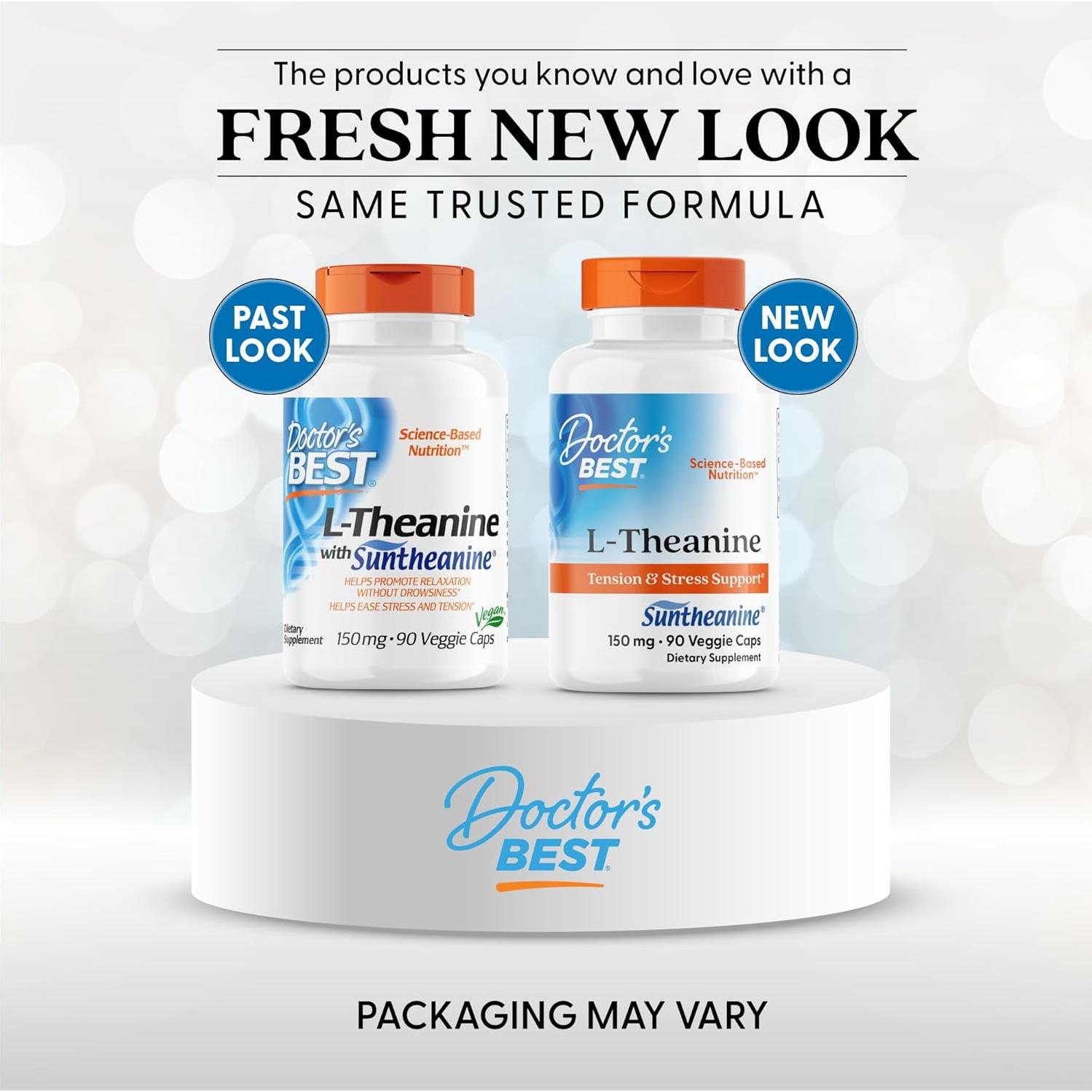 L-Teanina Doctor's Best 150 mg Vegano 90 Cápsulas