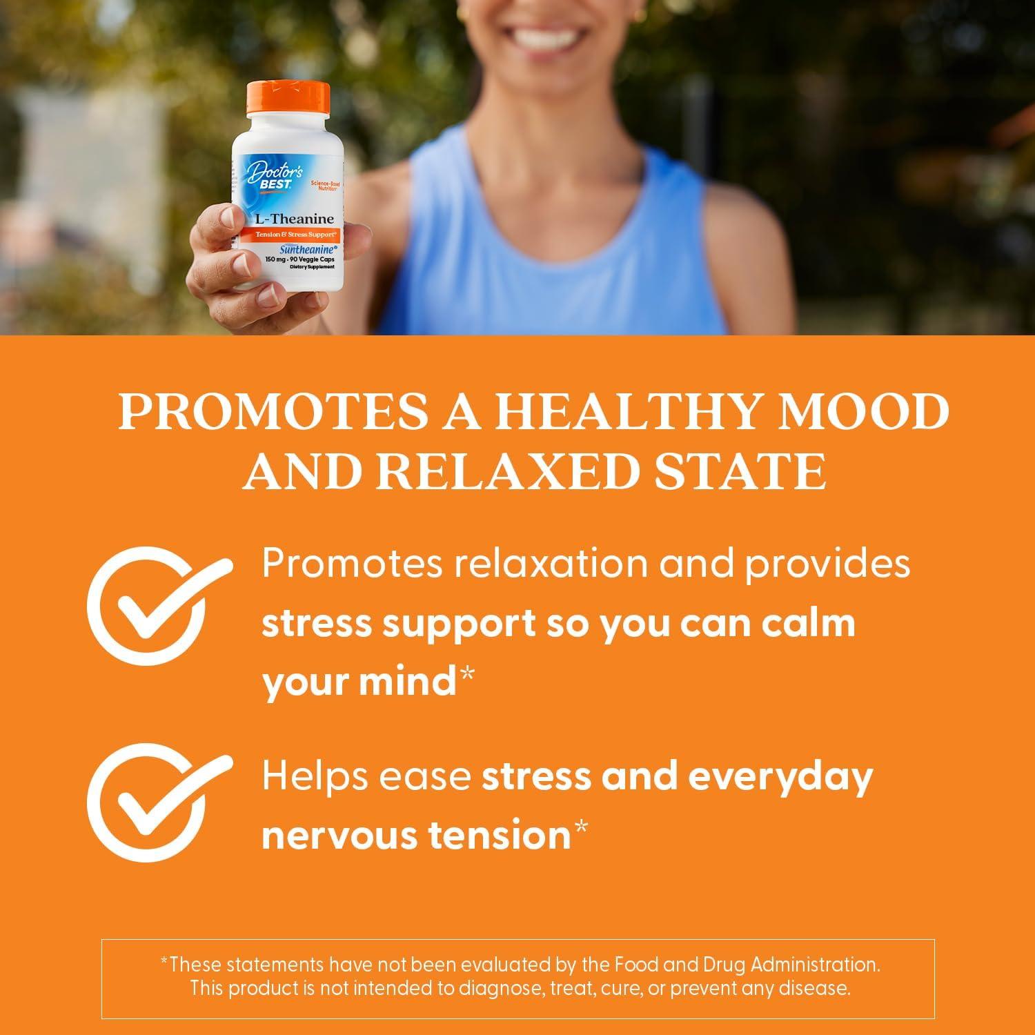 L-Teanina Doctor's Best 150 mg Vegano 90 Cápsulas