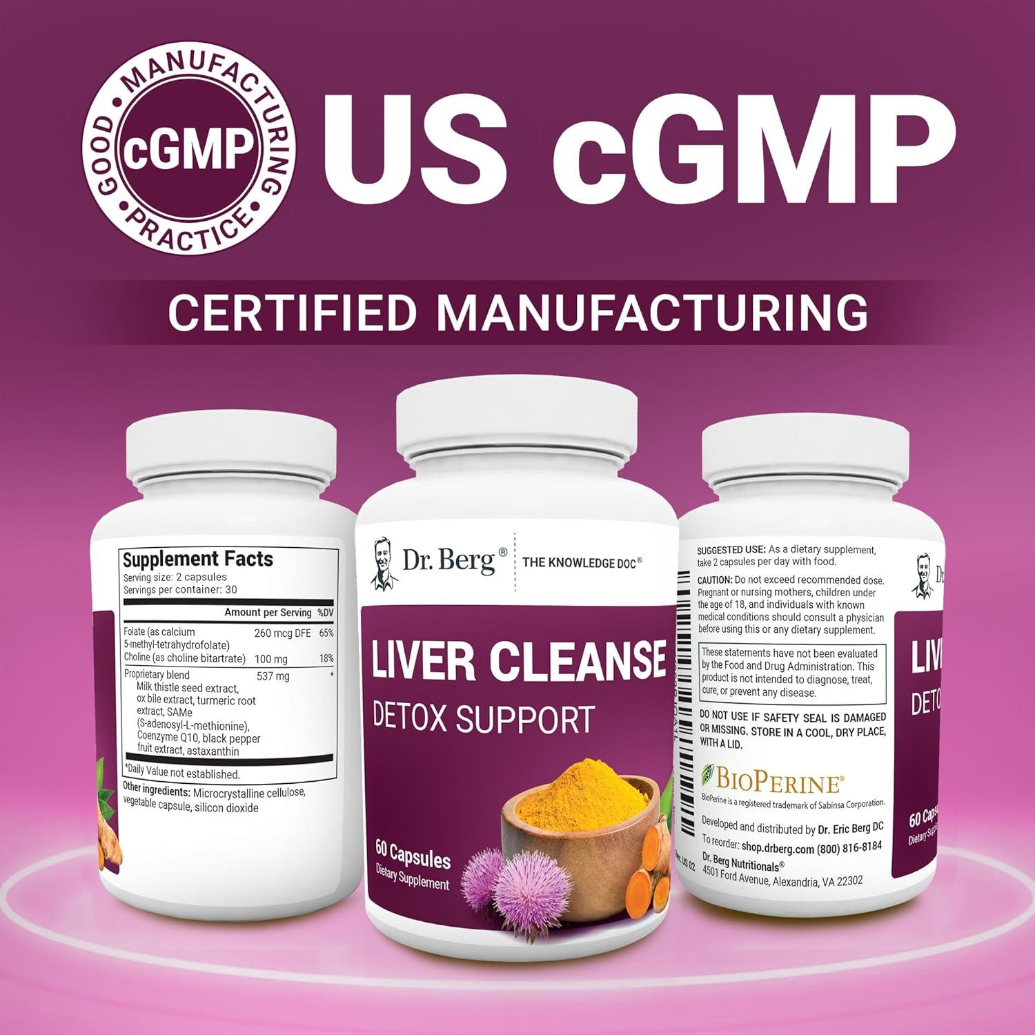 Cápsulas de desintoxicación del hígado Dr. Berg - 60 unidades