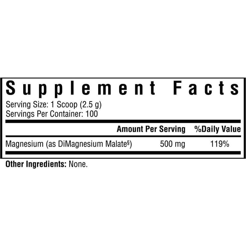 Polvo de Malato de Magnesio Seeking Health 500 mg - 100 Porciones