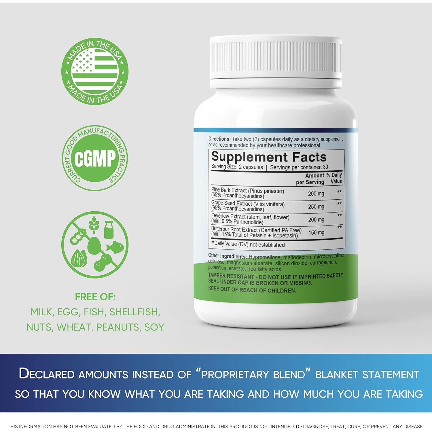 MigRePair Suplemento Herbal para Alivio de Migraña 59g