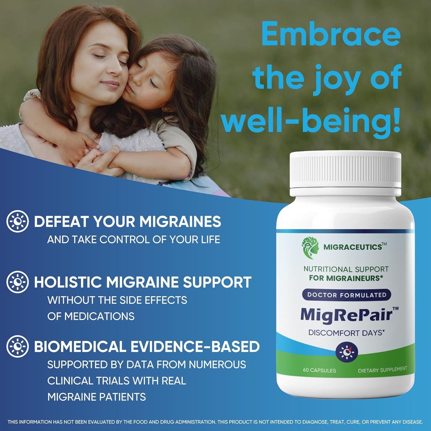 MigRePair Suplemento Herbal para Alivio de Migraña 59g