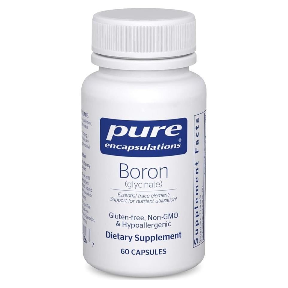 Suplemento Boro Pure Encapsulations 60 Cápsulas - Equilibrio Hormonal