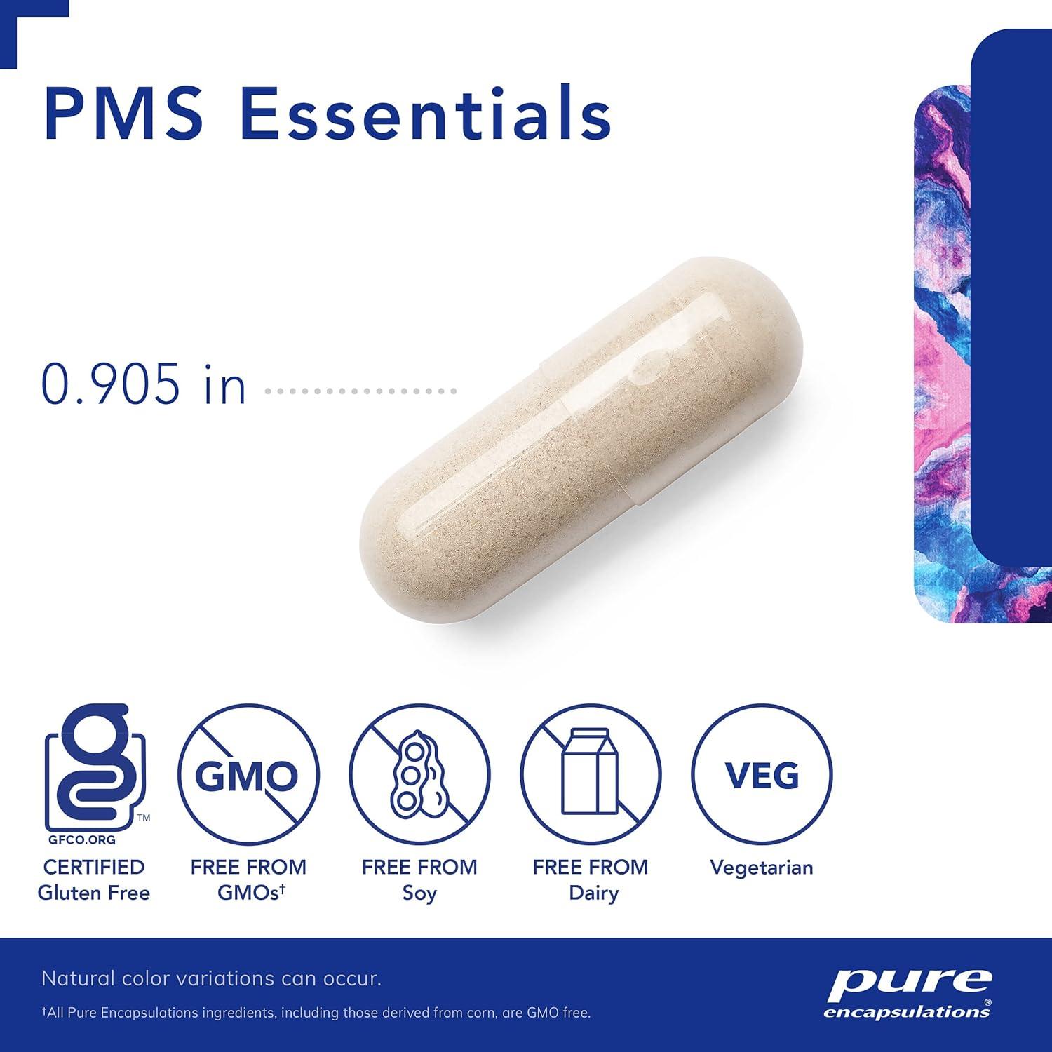 Suplemento Hipoalergénico Pure Encapsulations Esenciales PMS 120 Cápsulas