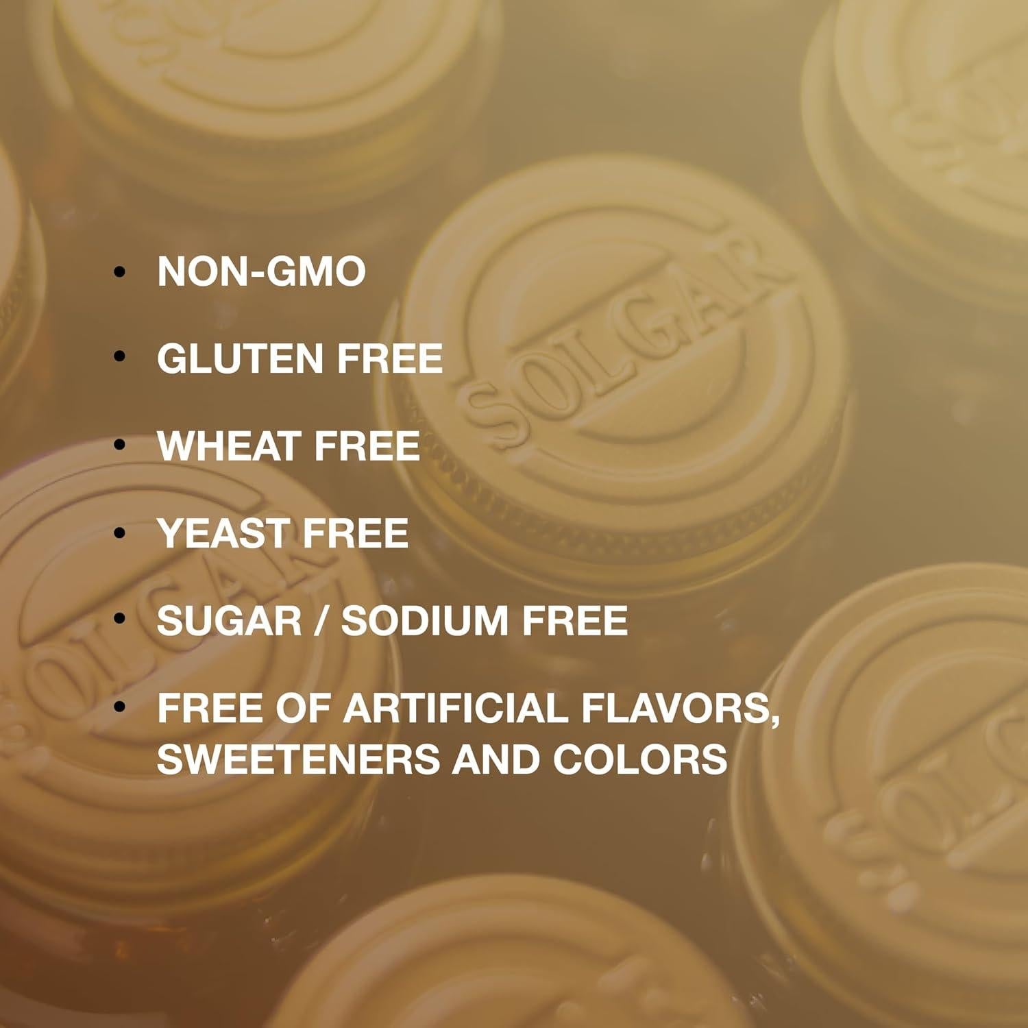 Suplemento Solgar Calcio Magnesio Zinc - 200 Tabletas Veganas