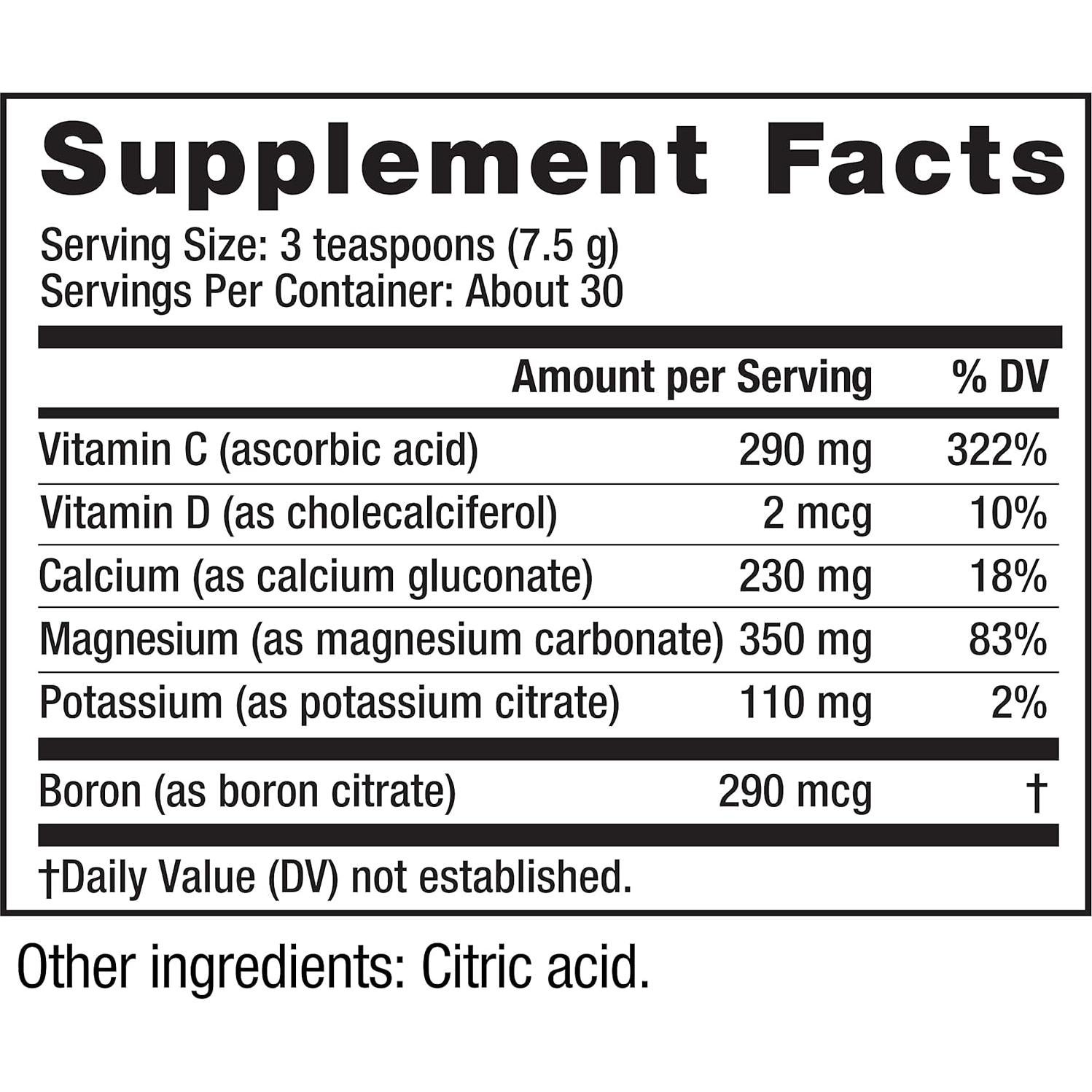 Polvo de Magnesio Natural Vitality Plus Calcio 286g