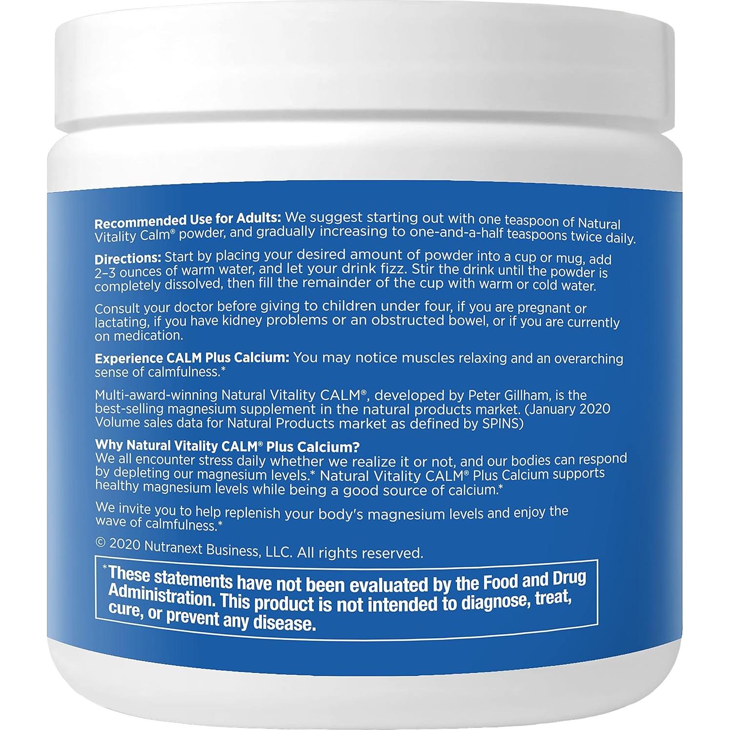 Polvo de Magnesio Natural Vitality Plus Calcio 286g