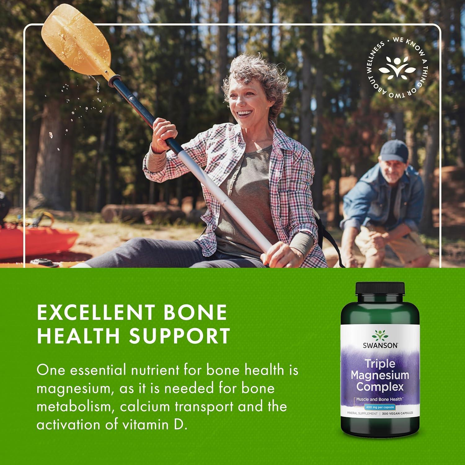 Complejo de Magnesio Triple Swanson 400mg - 300 Cápsulas