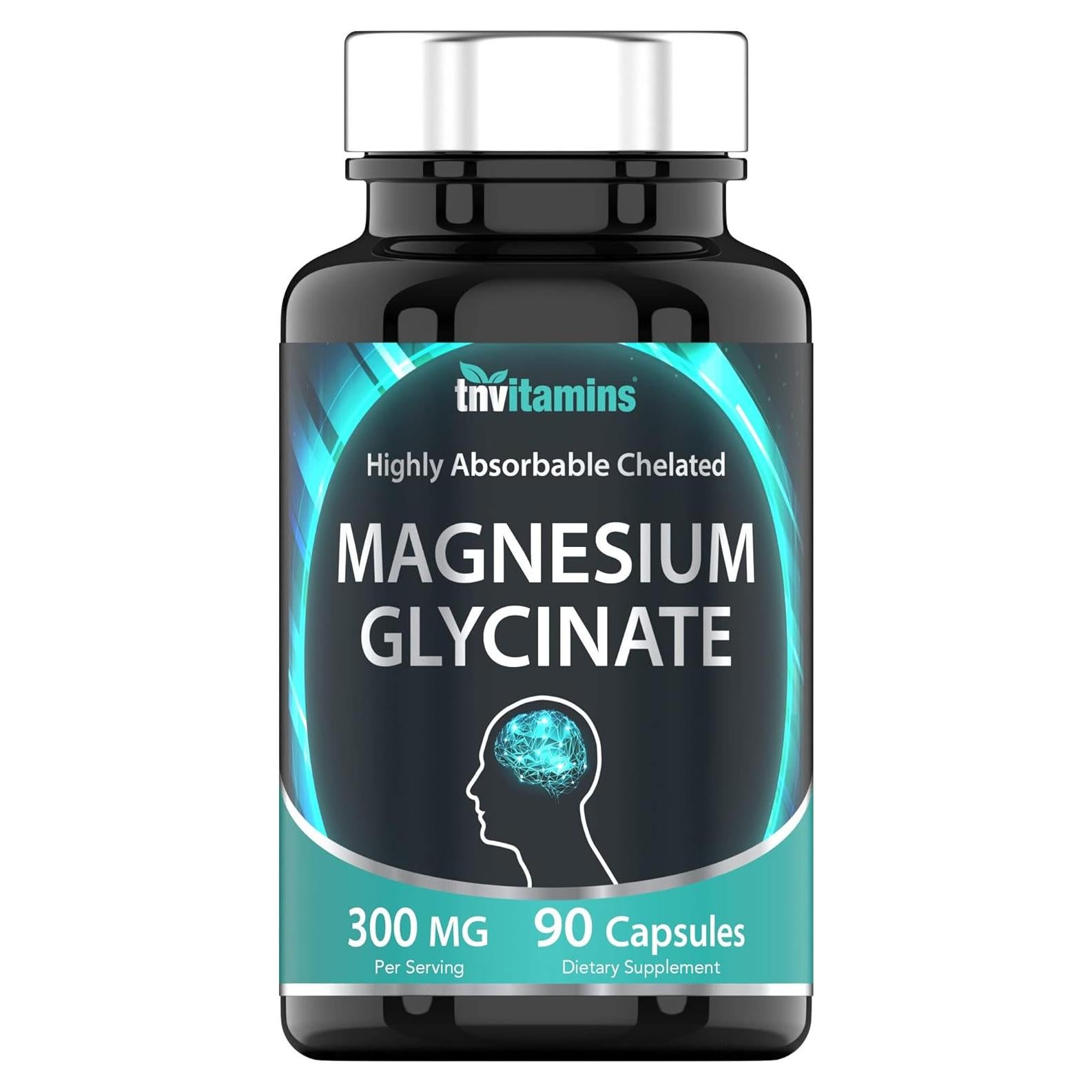 Cápsulas de Glicinato de Magnesio 300mg TNVitamins - 90 Unidades