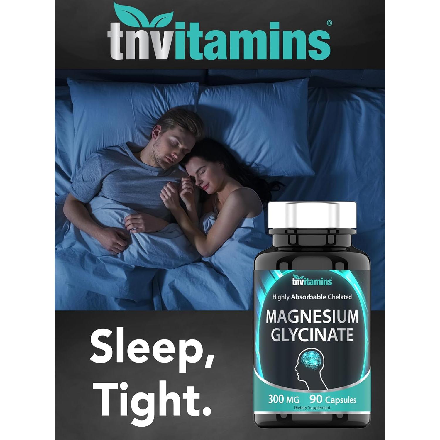 Cápsulas de Glicinato de Magnesio 300mg TNVitamins - 90 Unidades