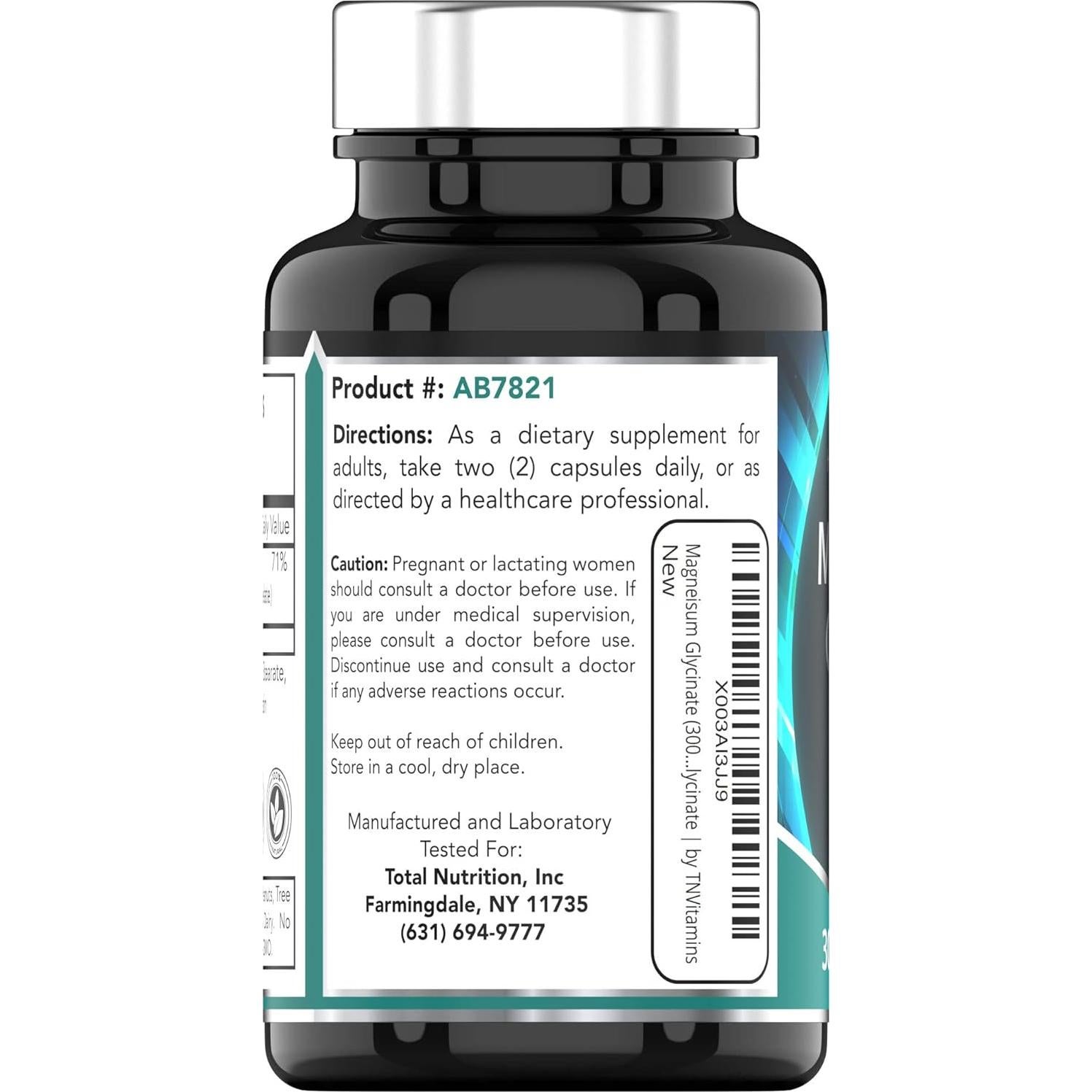 Cápsulas de Glicinato de Magnesio 300mg TNVitamins - 90 Unidades