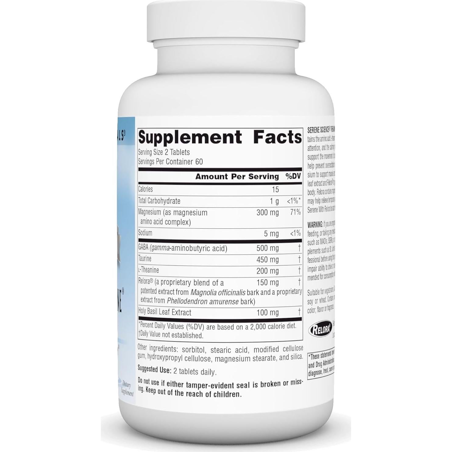 Source Naturals Theanine Serene 120 Tabletas Calmantes