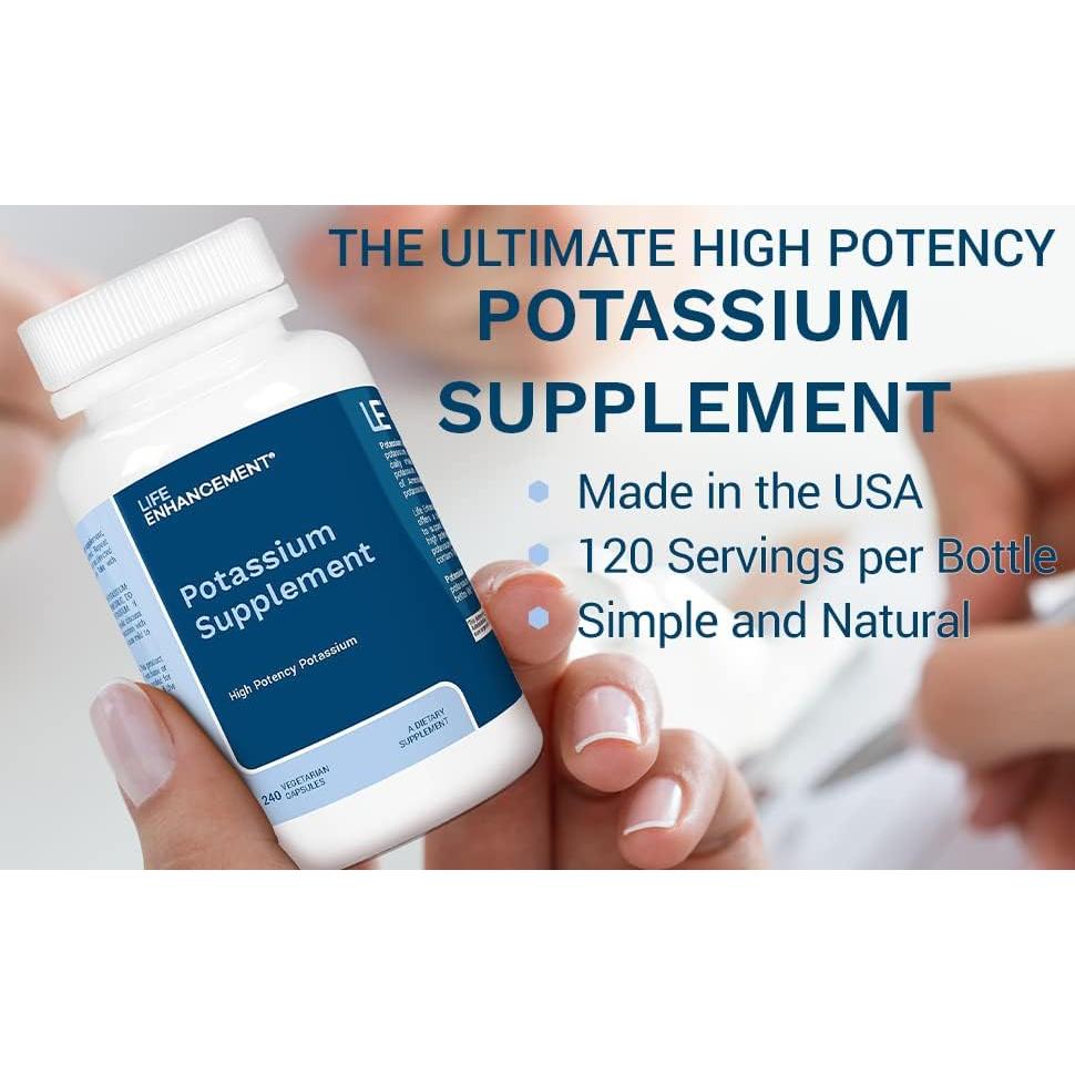 Suplemento de Potasio Life Enhancement 1020 mg 240 Cápsulas