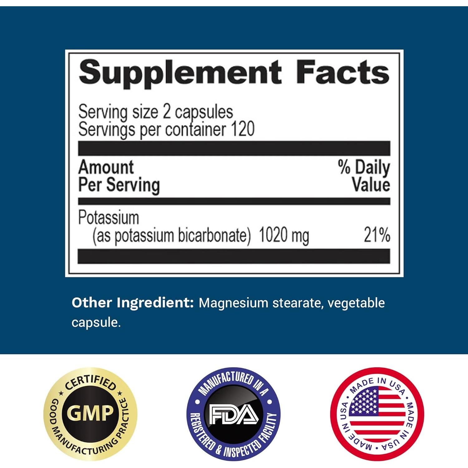 Suplemento de Potasio Life Enhancement 1020 mg 240 Cápsulas