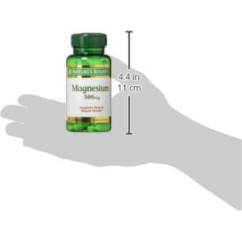 Tabletas de Magnesio Nature's Bounty 500 mg 100 Unidades
