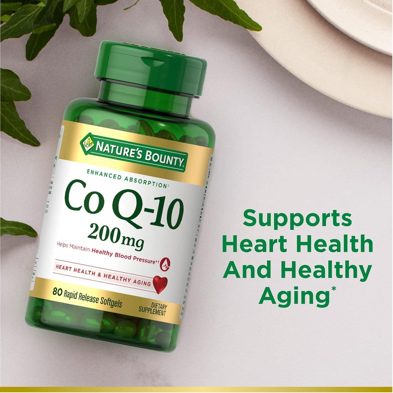 Nature's Bounty CoQ10 200 mg Softgels Doble Paquete 160 Unidades