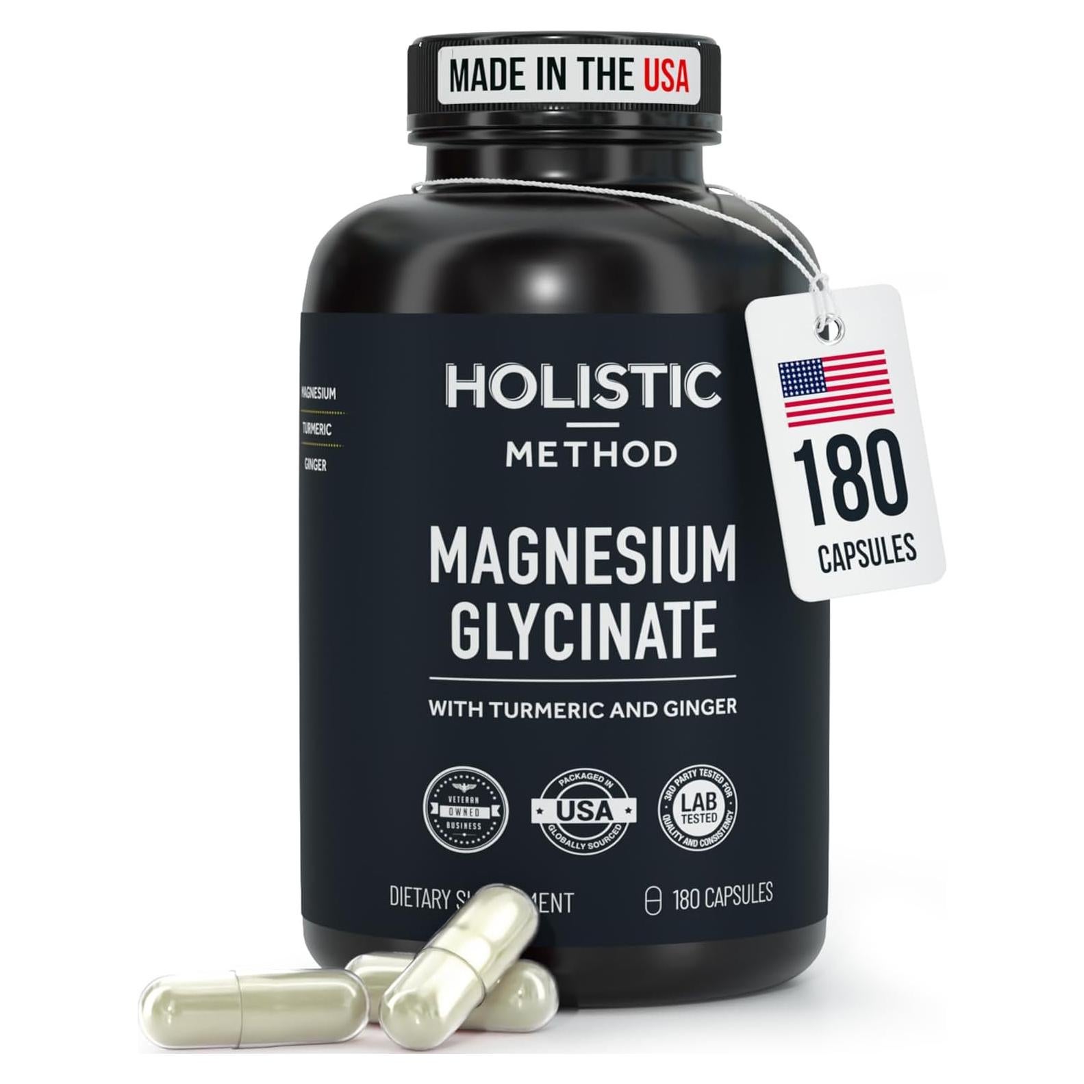 Cápsulas de Glicinato de Magnesio Método Holístico 180 Unidades