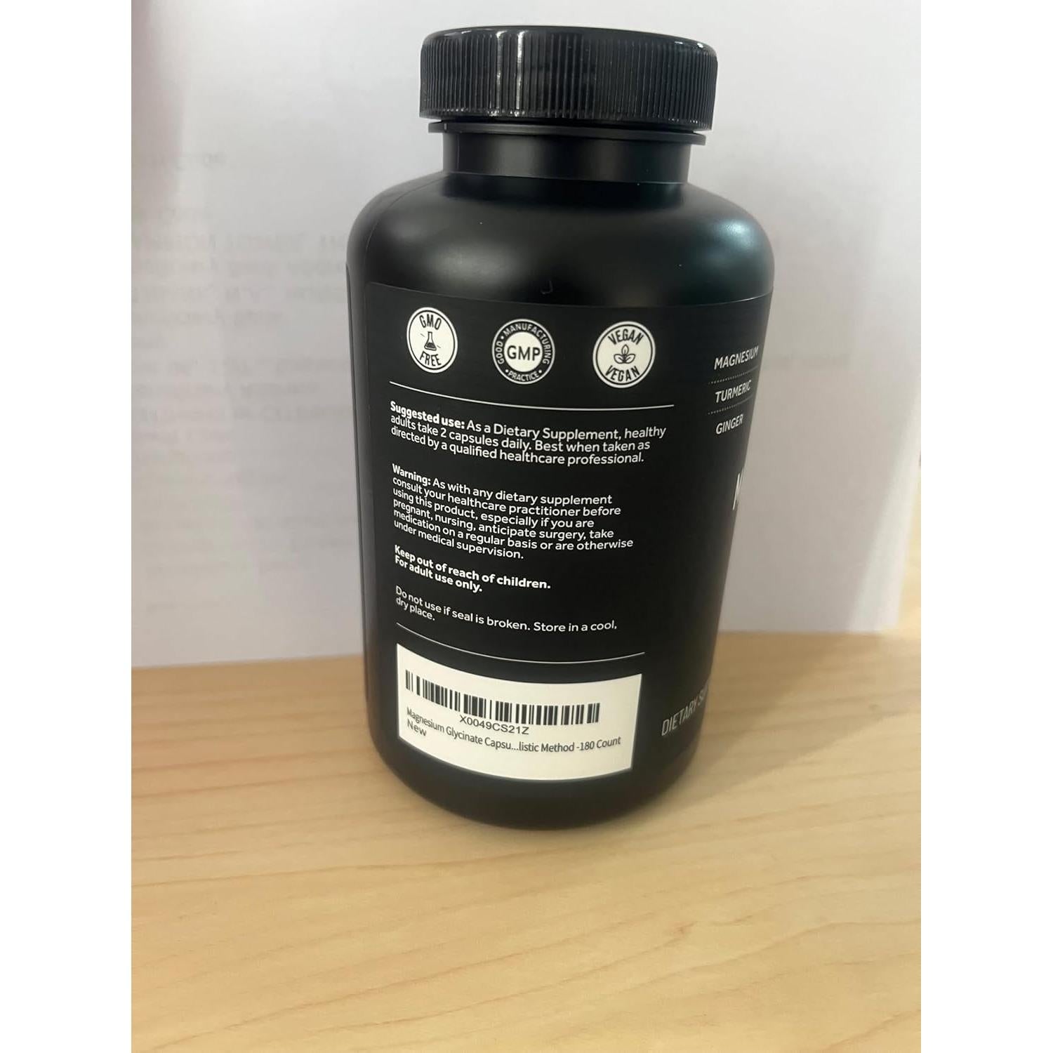 Cápsulas de Glicinato de Magnesio Método Holístico 180 Unidades