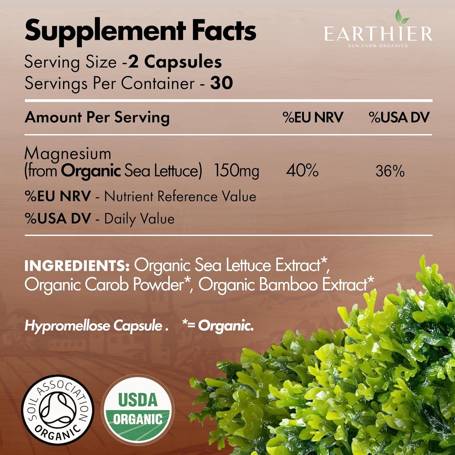 Cápsulas Veganas de Magnesio Orgánico Vitalize 150mg