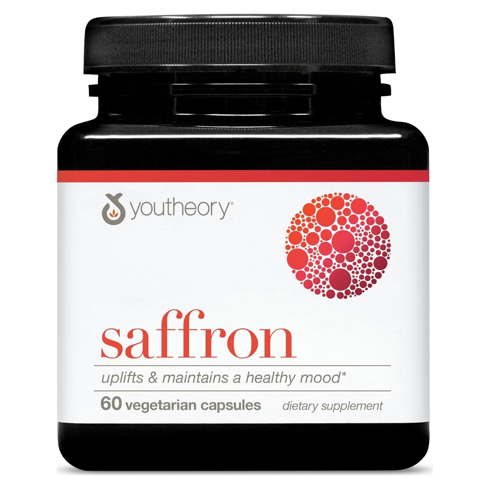 Suplemento Energético Vegano Youtheory Azafrán 60 Cápsulas