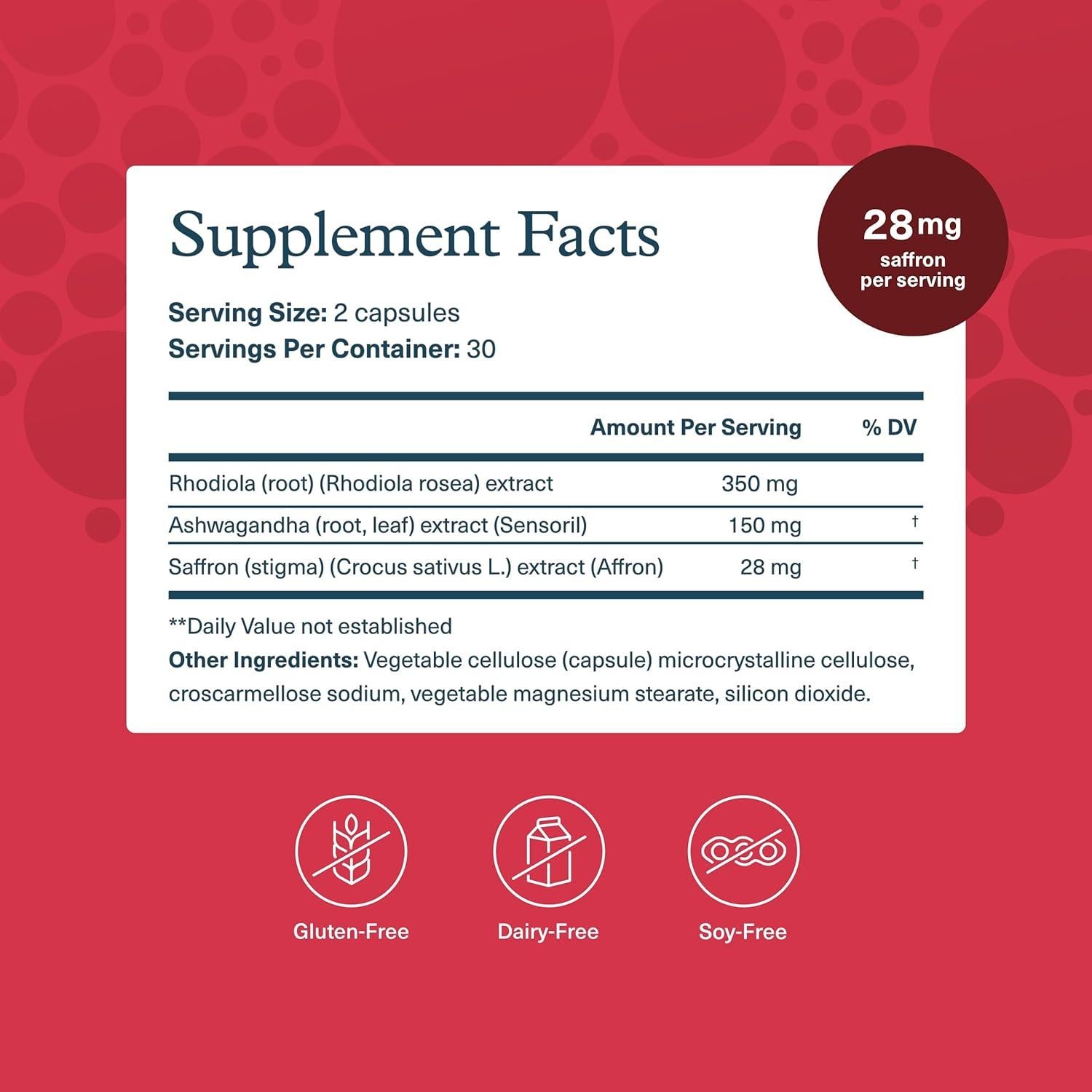 Suplemento Energético Vegano Youtheory Azafrán 60 Cápsulas