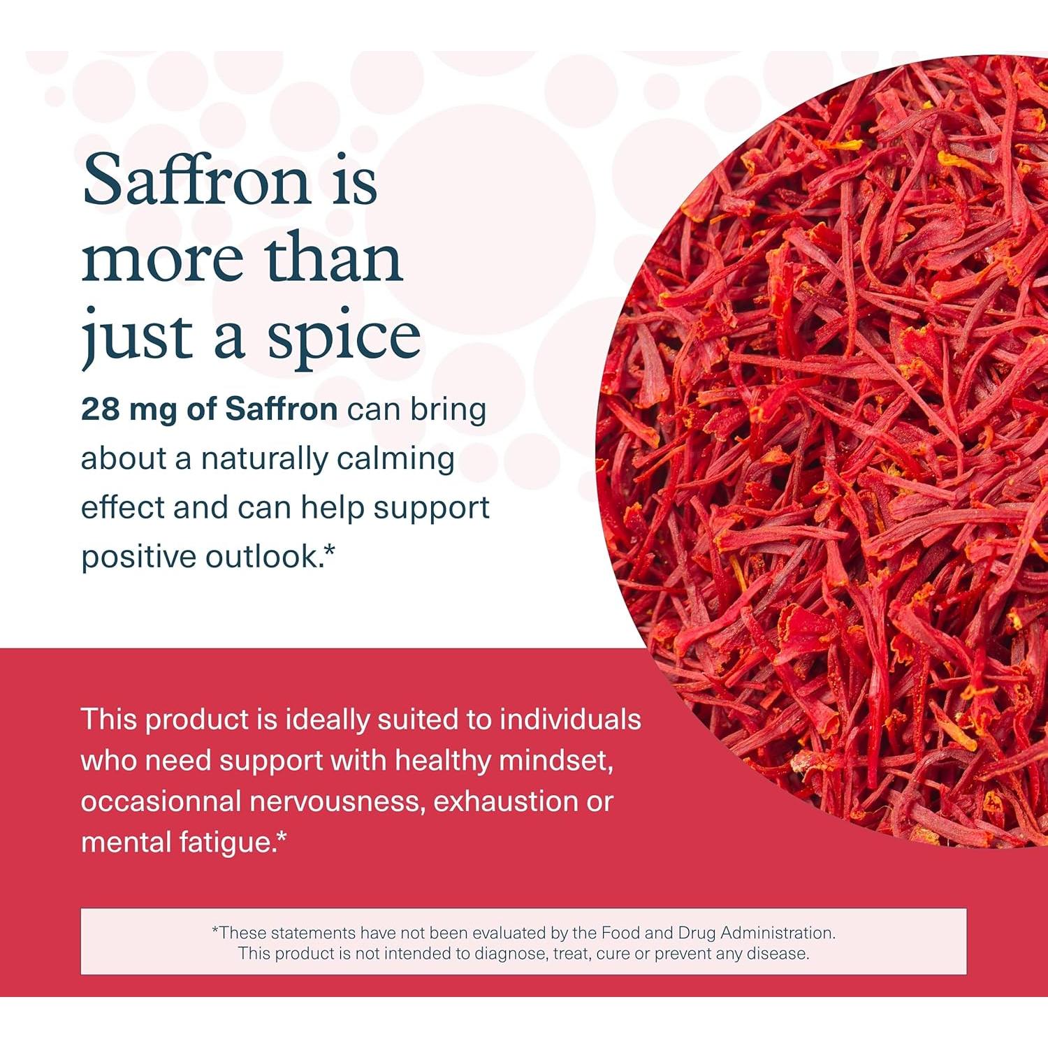 Suplemento Energético Vegano Youtheory Azafrán 60 Cápsulas