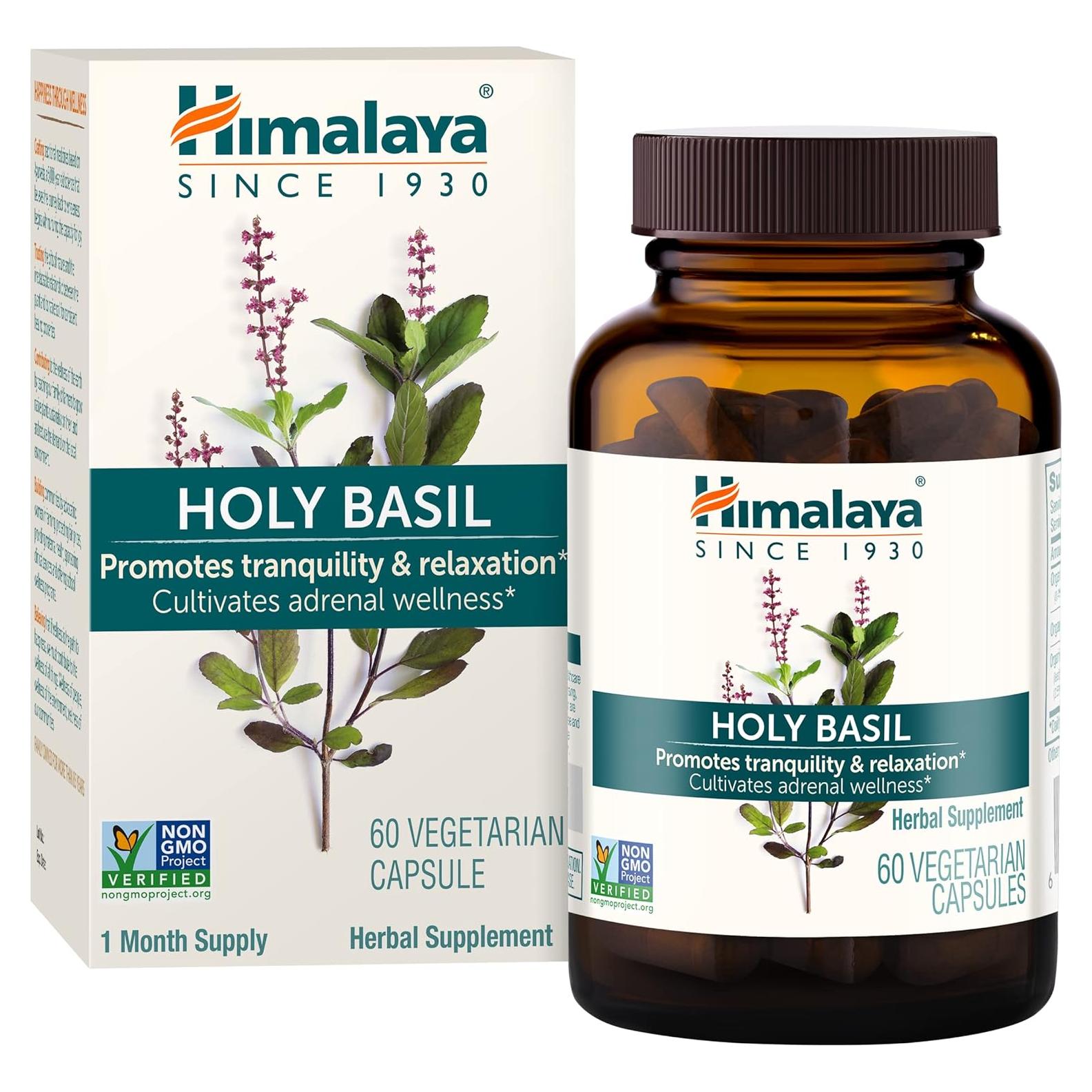 Suplemento Herbal Albahaca Sagrada Himalaya Tulsi 720 mg 60 Cápsulas