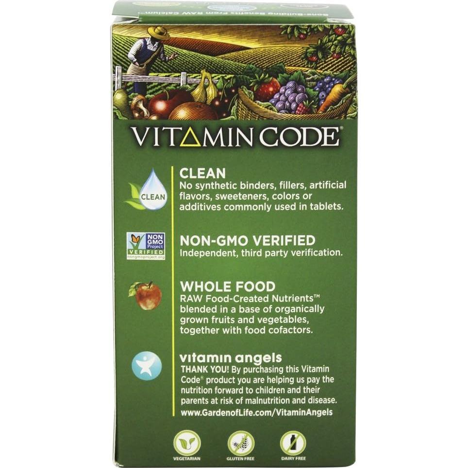 Cápsulas Vegetarianas de Calcio RAW Jardín de la Vida 120 Unidades