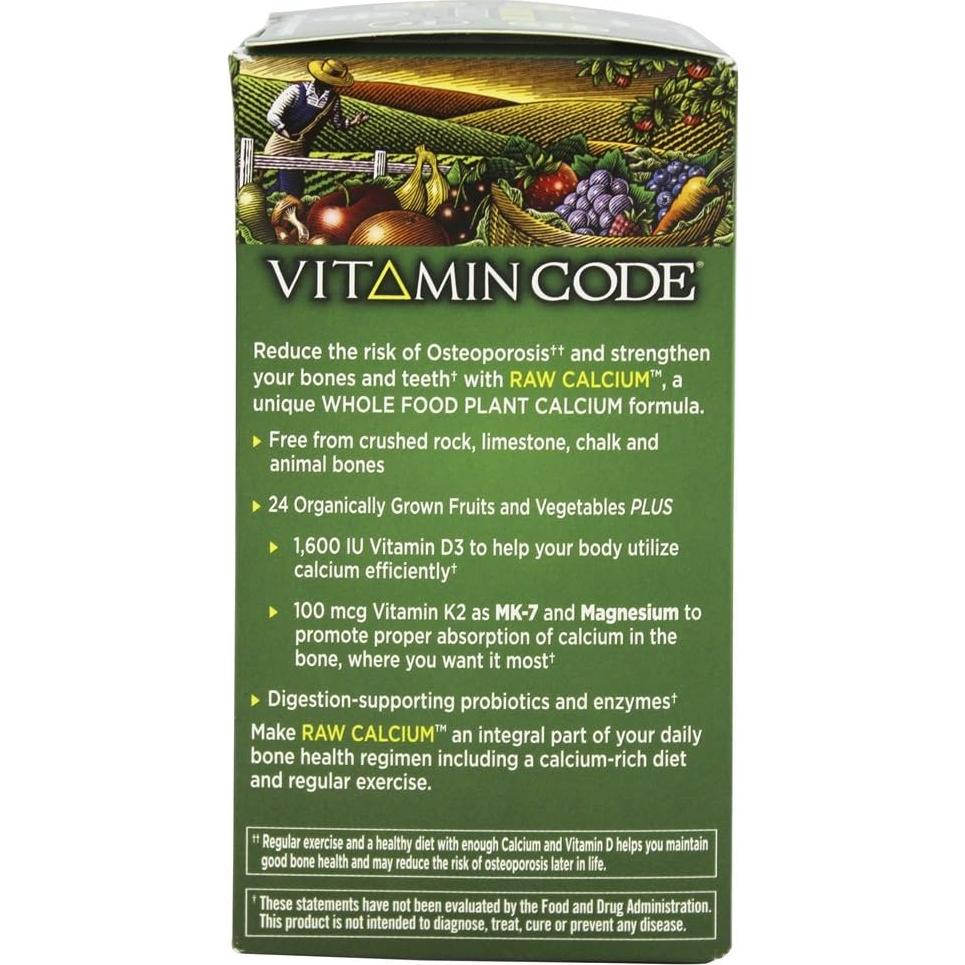 Cápsulas Vegetarianas de Calcio RAW Jardín de la Vida 120 Unidades