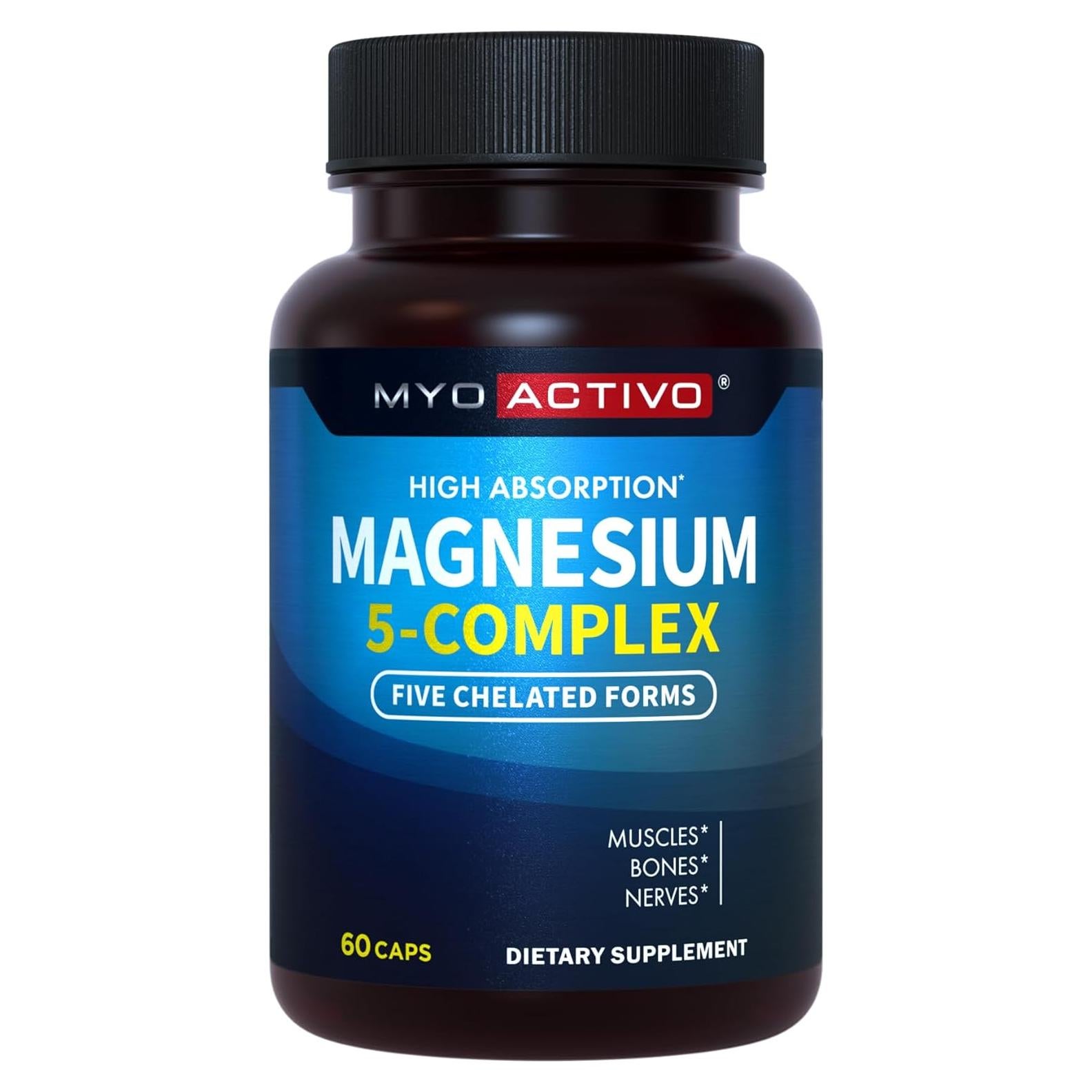 Complejo de Magnesio 5-en-1 MyoActivo 60 Cápsulas Alta Absorción