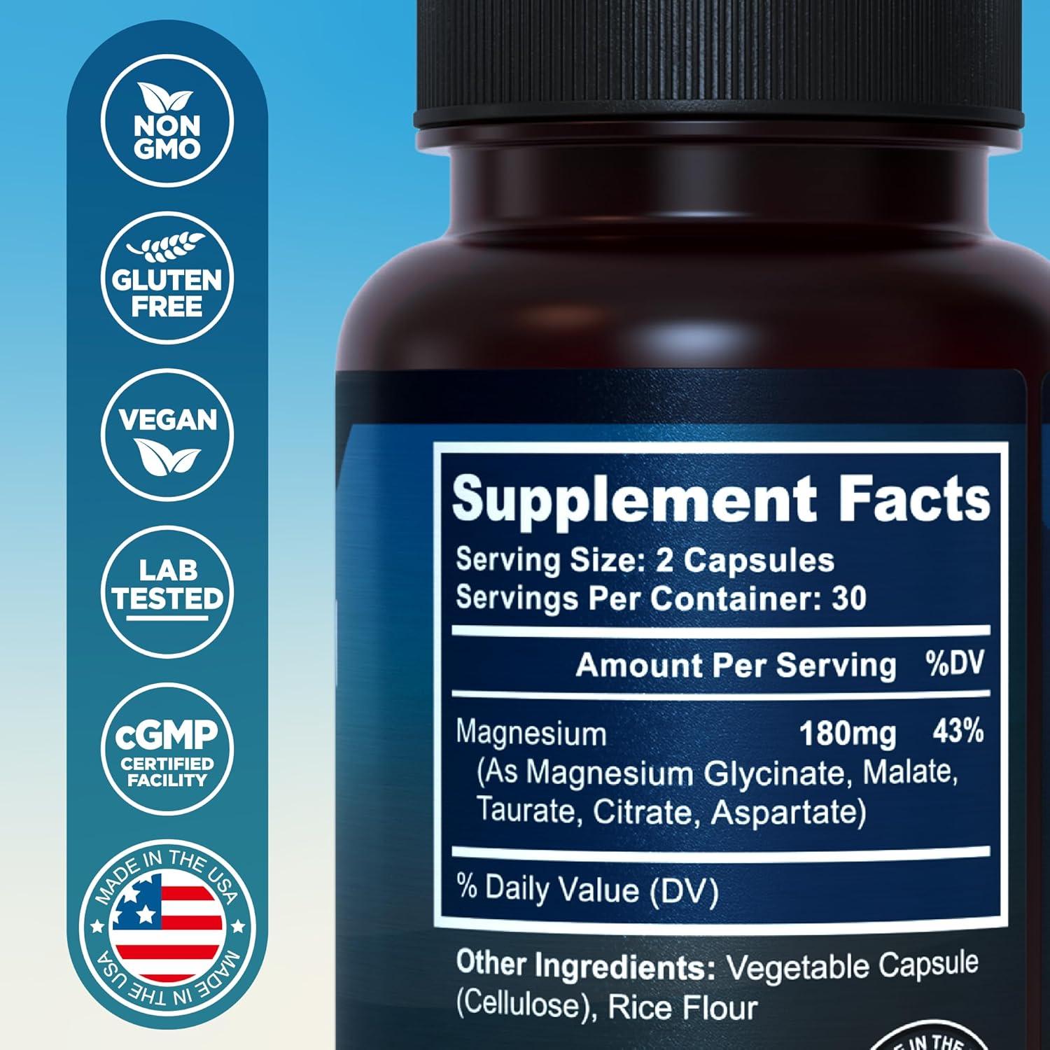 Complejo de Magnesio 5-en-1 MyoActivo 60 Cápsulas Alta Absorción