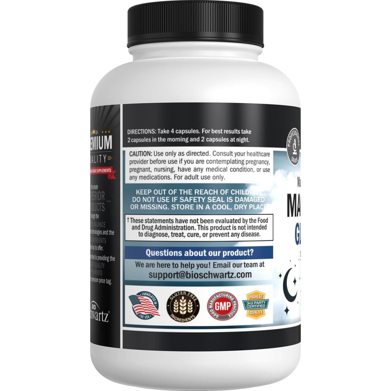 Cápsulas de Glicinato de Magnesio BioSchwartz 500mg 120 Mini