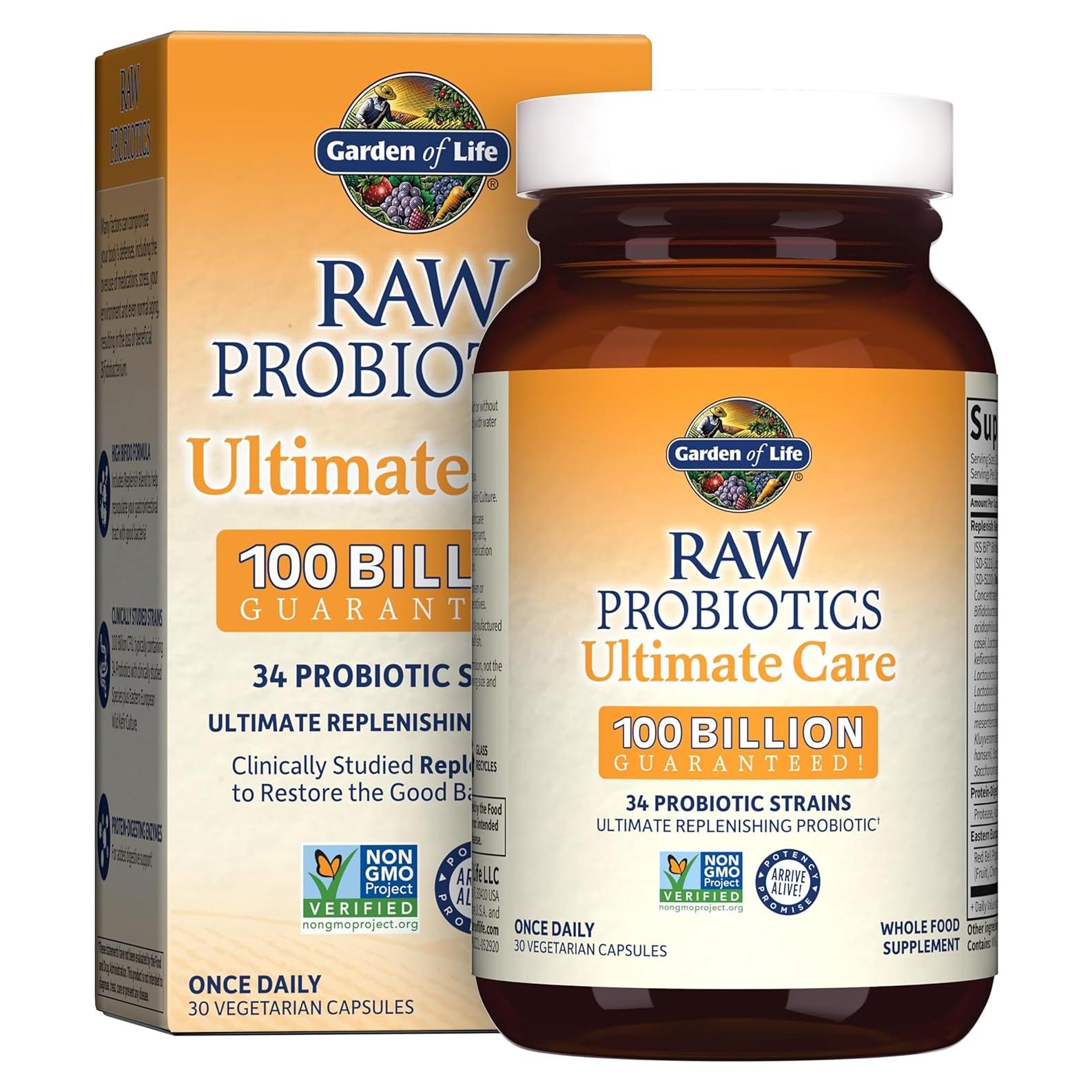 Probioticos RAW Jardín de la Vida 30 Cápsulas Vegetarianas