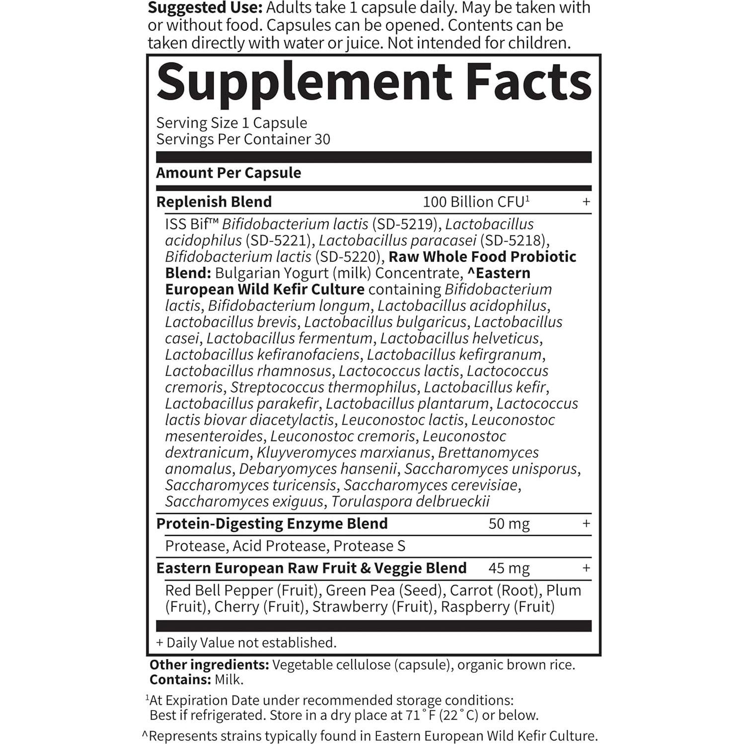 Probioticos RAW Jardín de la Vida 30 Cápsulas Vegetarianas