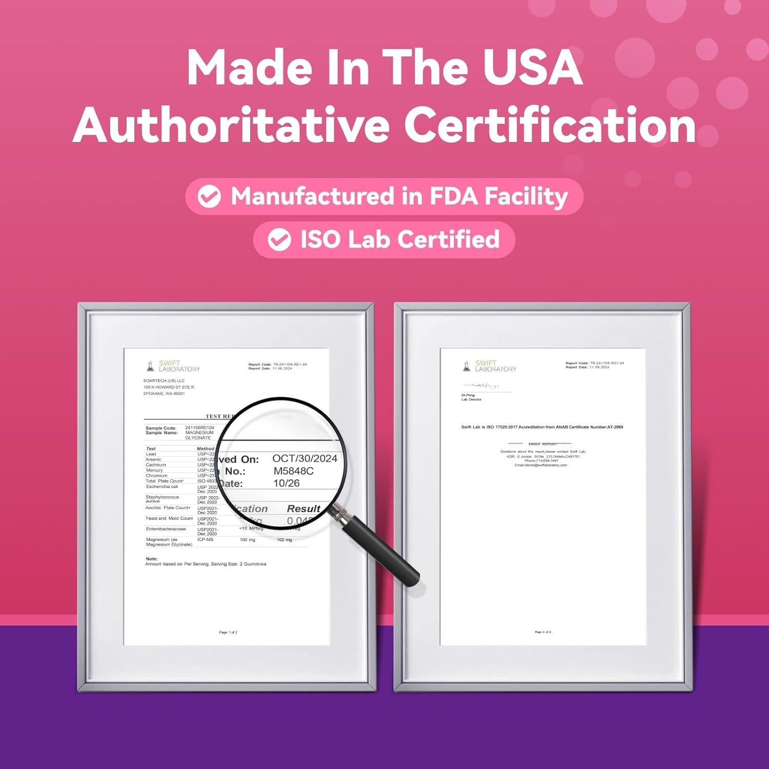 Gomitas de Glicinato de Magnesio Brillo Interior 600mg 60 Unidades