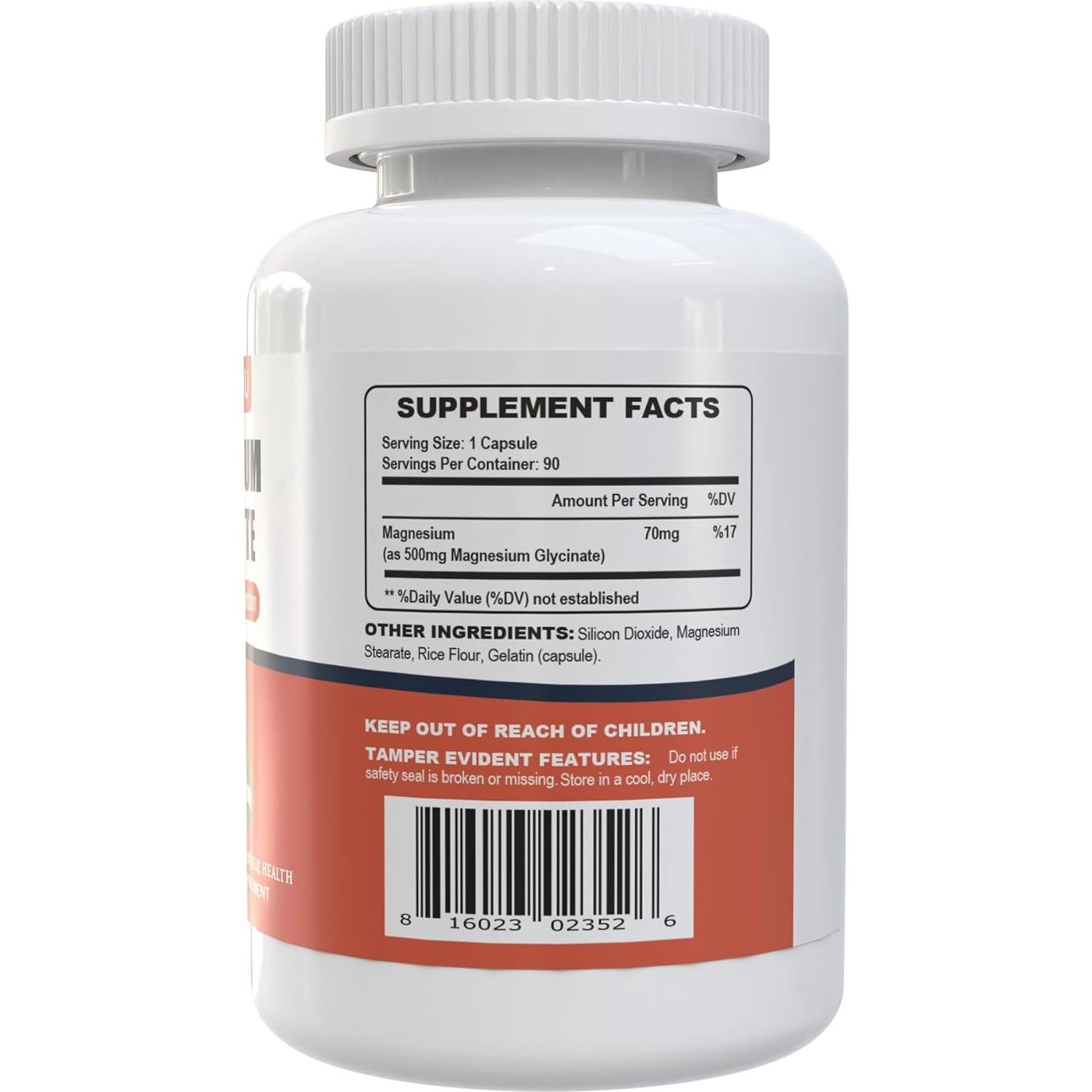 Glicinato de Magnesio 500mg Nature4u - 90 Cápsulas Veganas