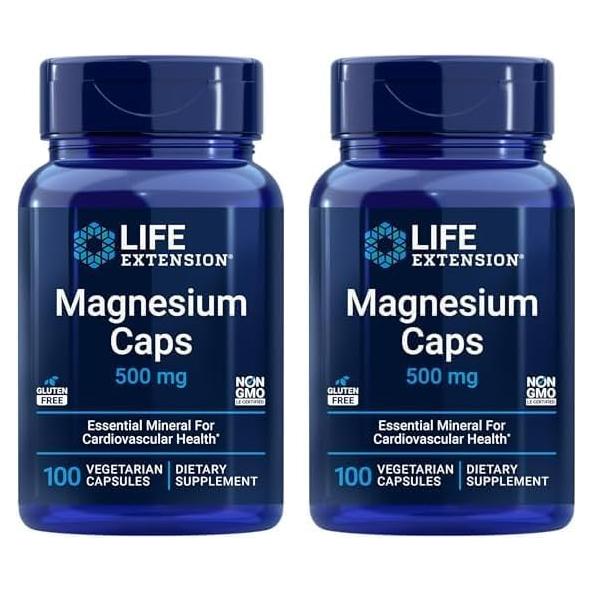 Cápsulas de Magnesio Life Extension 500 mg - 100 Unidades