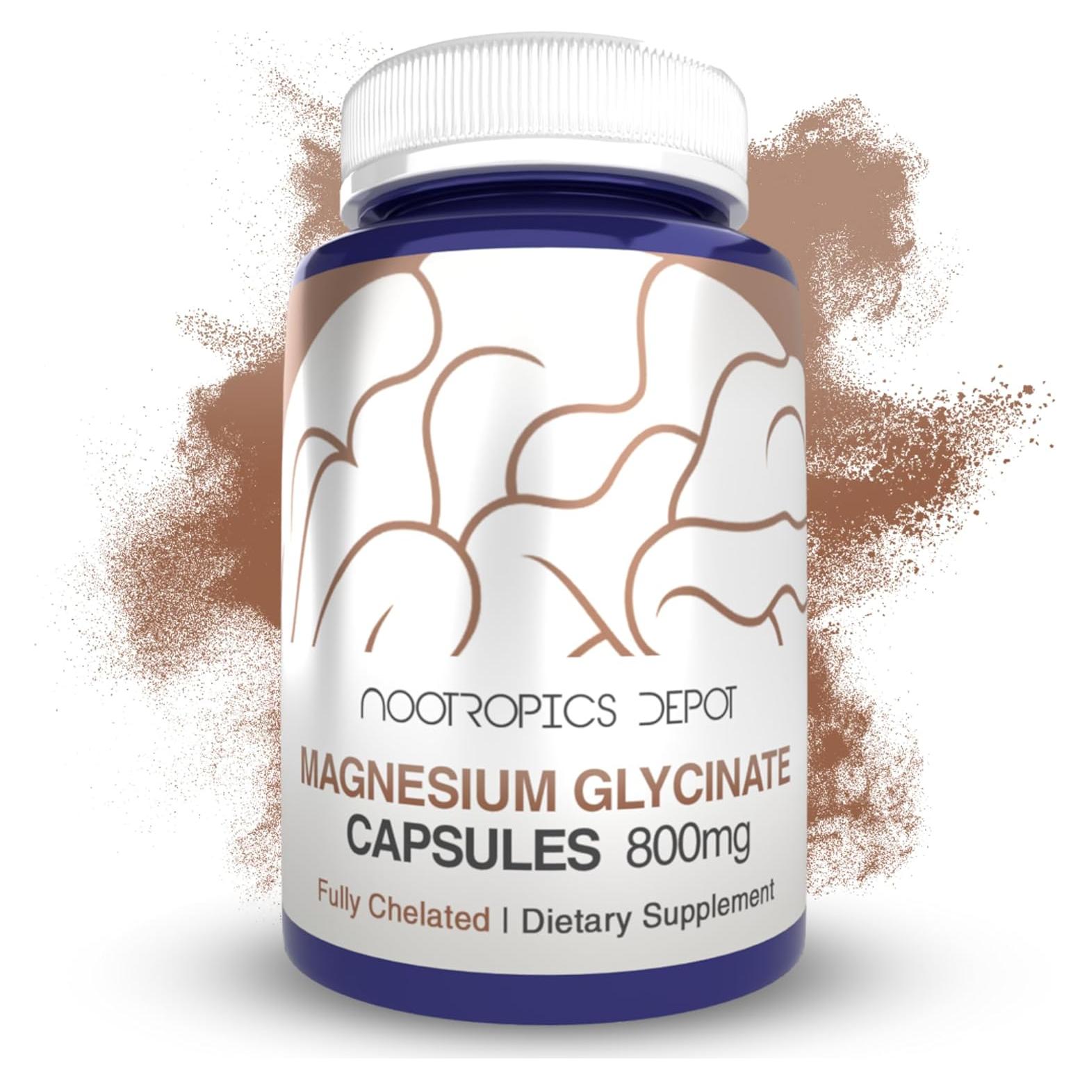 Cápsulas de Glicinato de Magnesio Nootropics Depot 180 Unidades