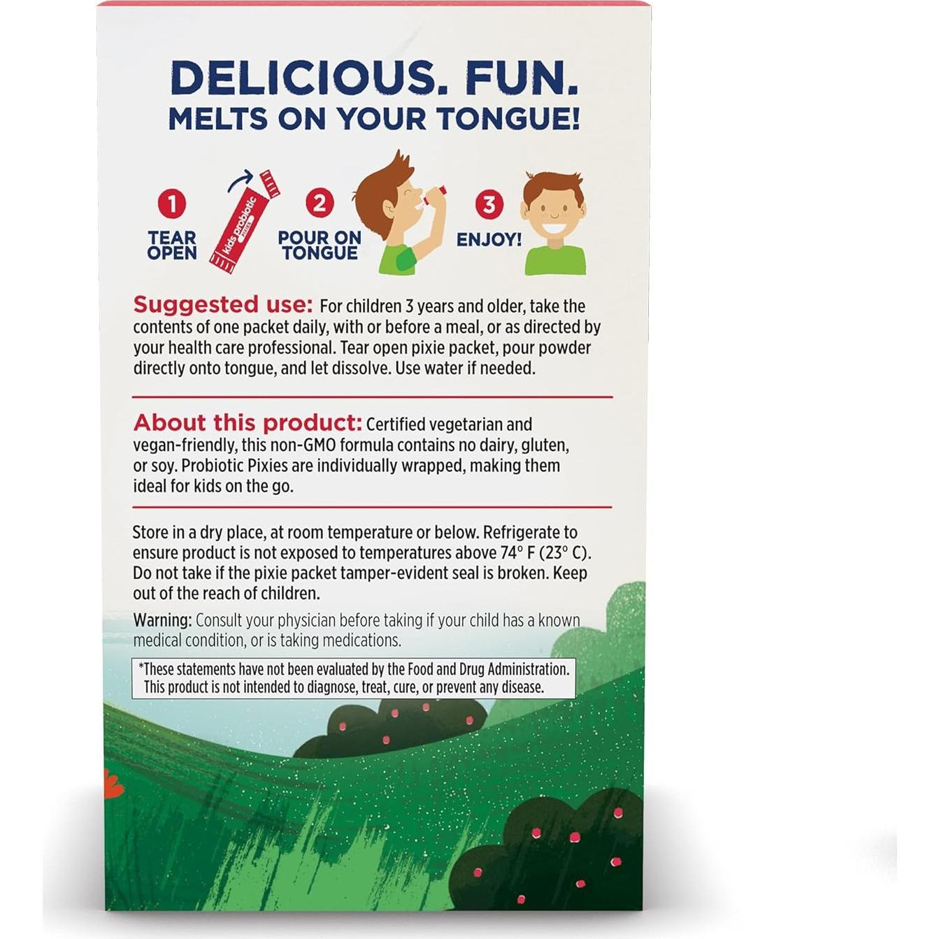 Pixies Probióticos para Niños Nordic Naturals - 30 Paquetes - 3 Mil Millones CFU