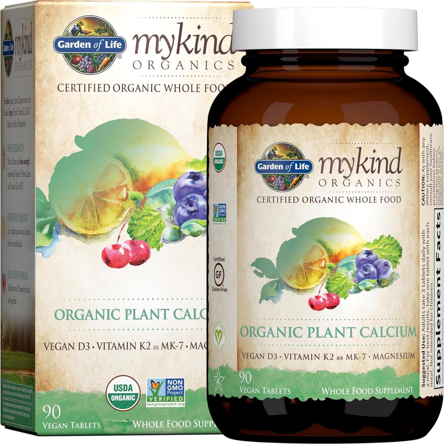 Suplemento Calcio de Planta mykind Jardín de Vida 800mg + Hierro 28mg