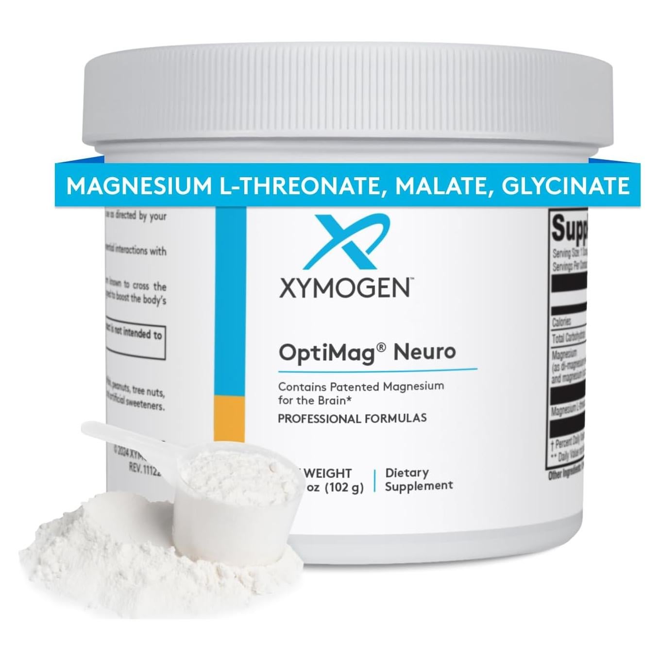 Polvo de Magnesio Quelado Xymogen OptiMag Neuro 60 Porciones
