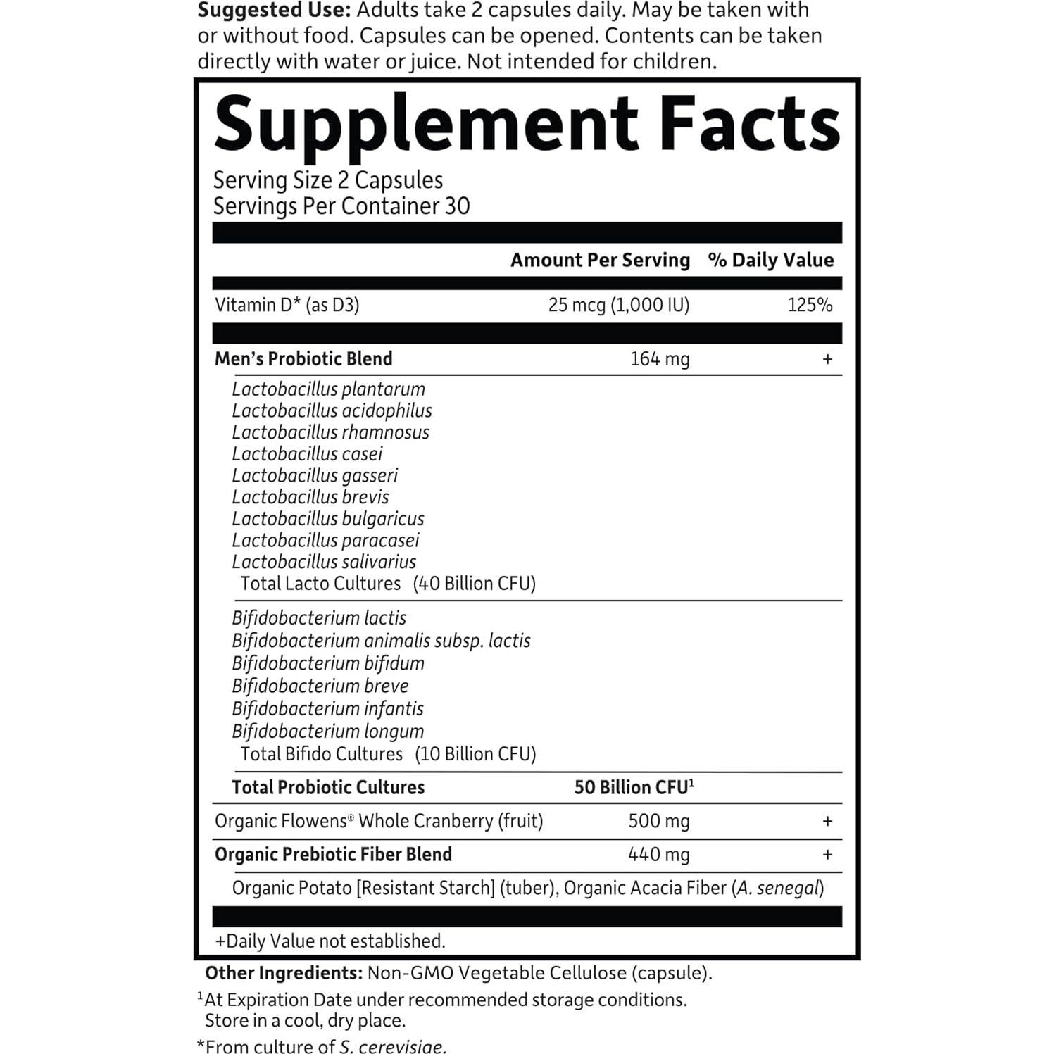 Suplemento Probiotico Próstata+ Jardín de la Vida 60 Cápsulas