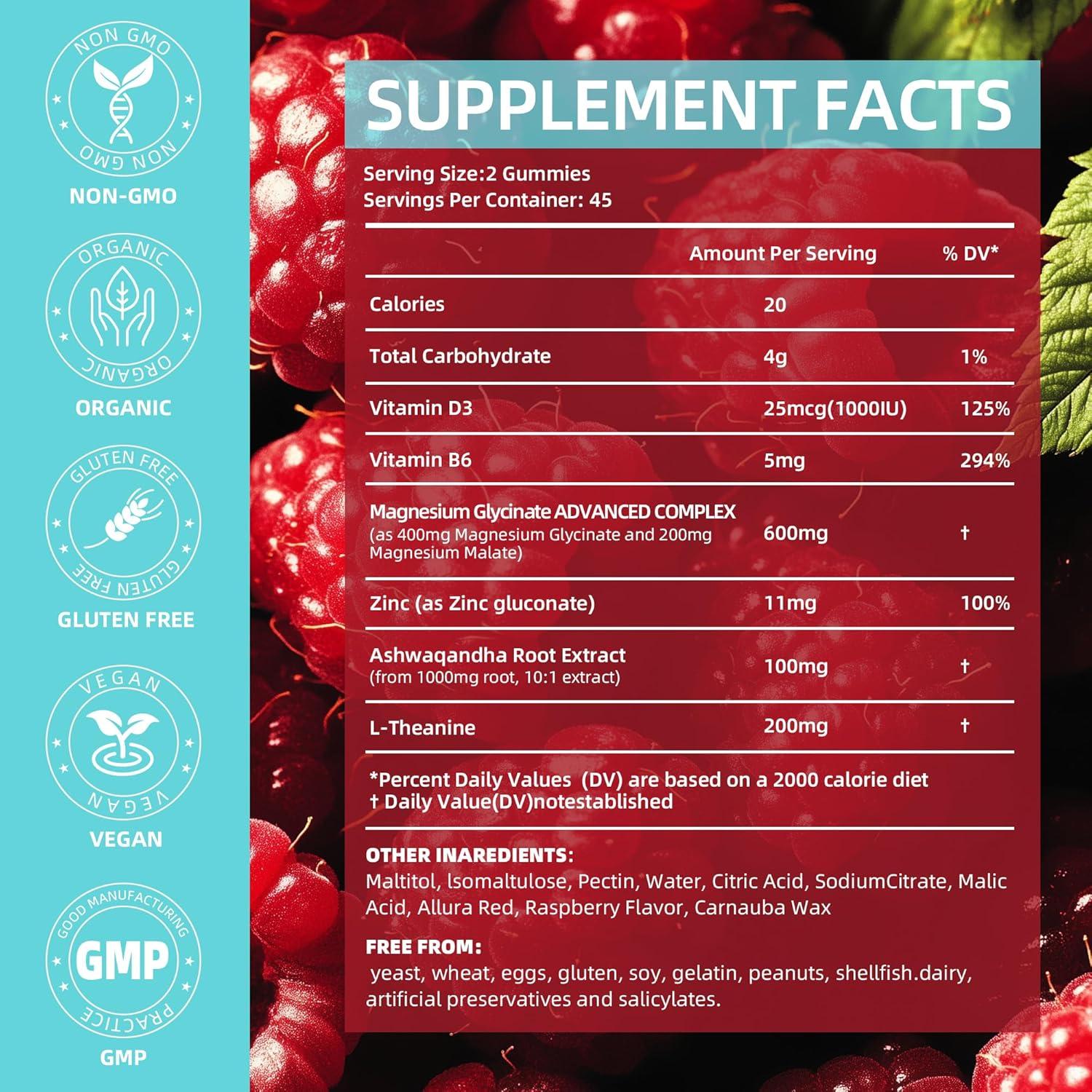 Gomitas de Glicinato de Magnesio AFXMATE 90 Unidades 400 mg