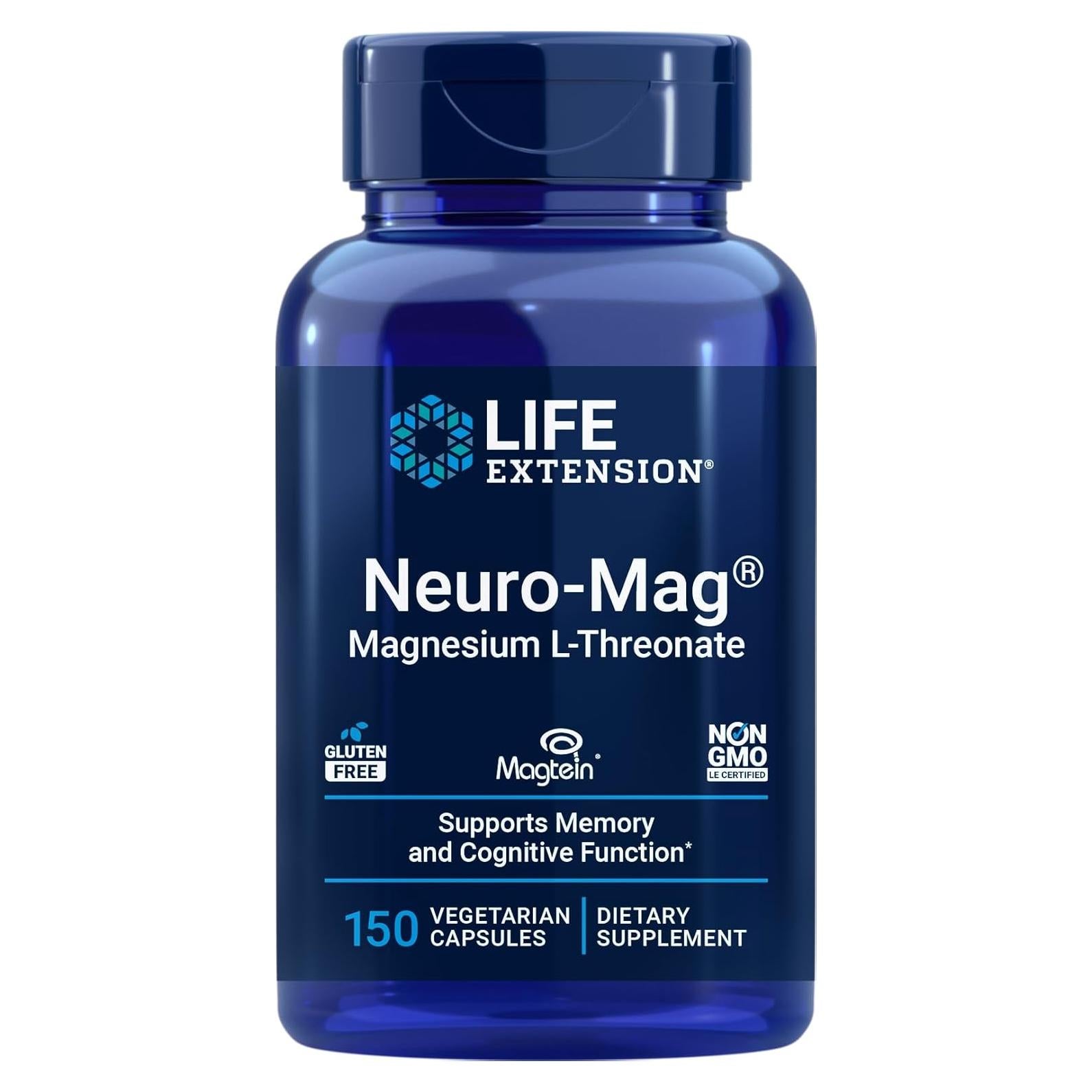 Suplemento de Magnesio L-Treonato Life Extension 150 Cápsulas