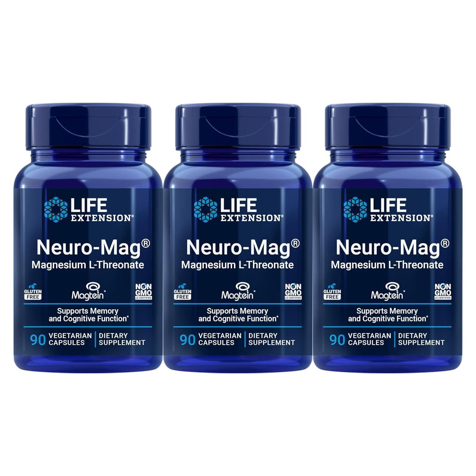 Suplemento de Magnesio L-Treonato Life Extension 90 Cápsulas