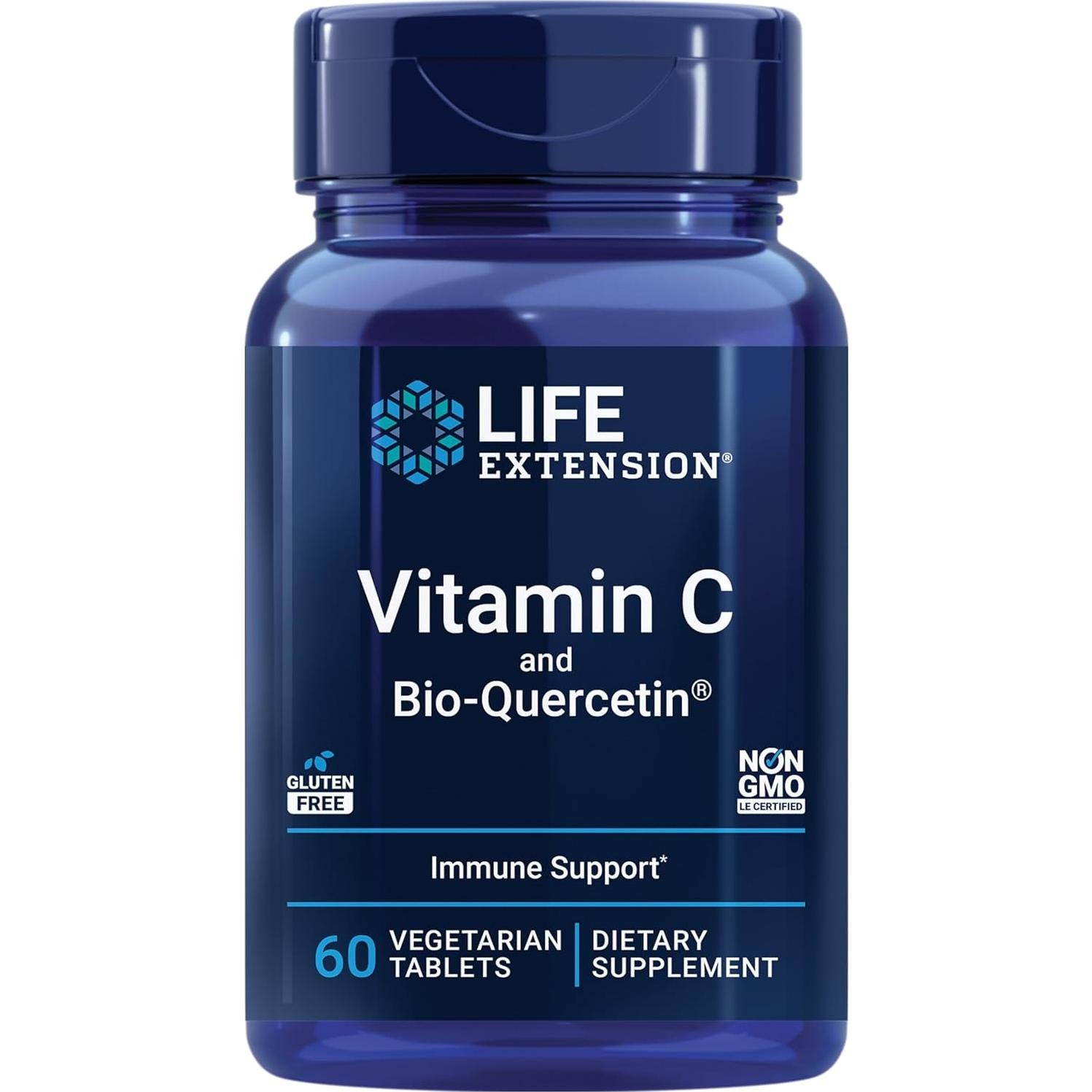 Cápsulas de Magnesio Life Extension 500mg + Vitamina C 1000mg