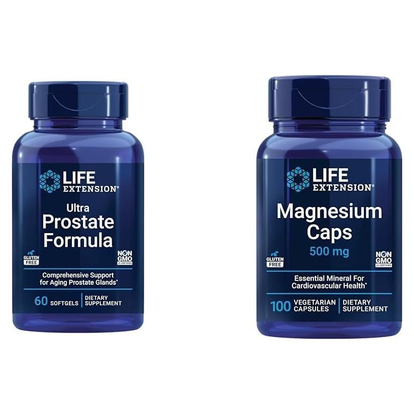 Fórmula Ultra de Próstata Life Extension + Cápsulas de Magnesio 500 mg