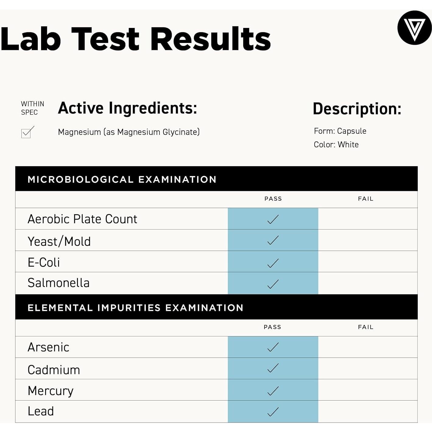 Suplemento de Magnesio Glicinato 500mg Vitaminas Vitales - 180 Cápsulas Veganas
